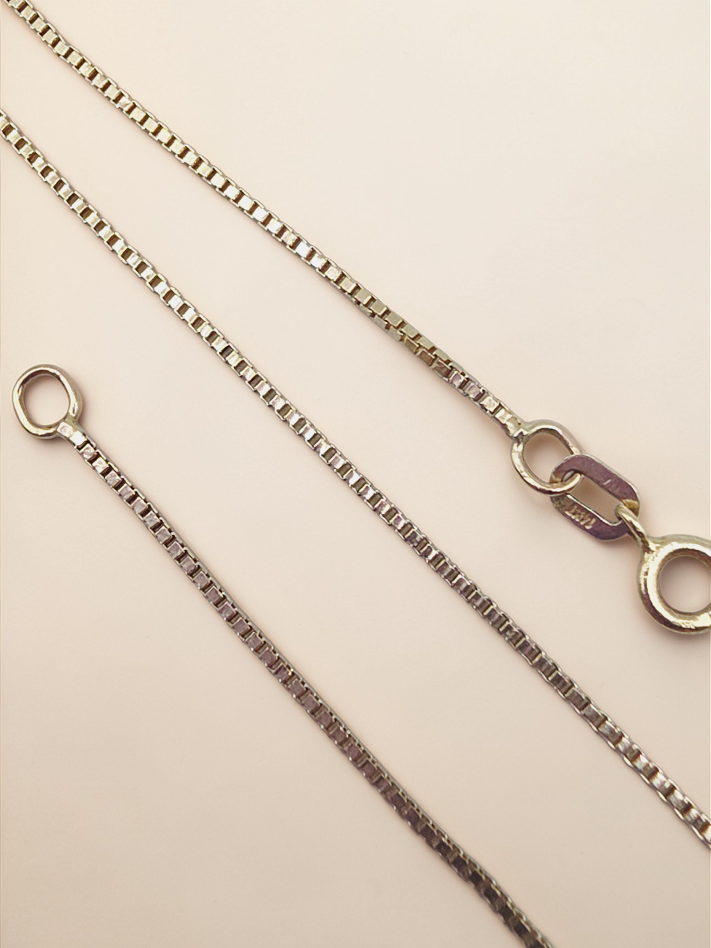 Solid 14K Yellow Gold Boxchain Bracelet Italy– 7.5 Inches