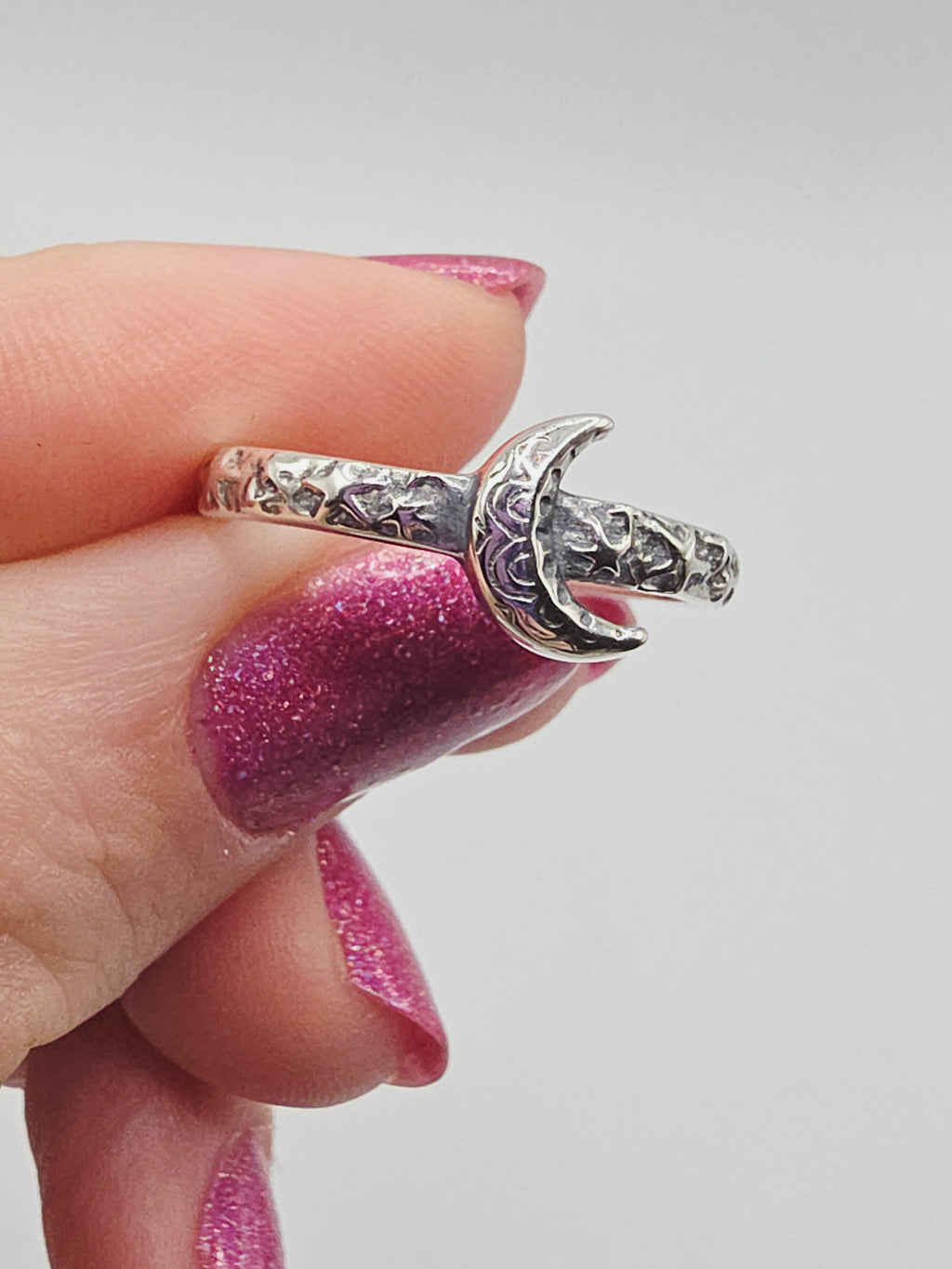 James Avery Starry Night 925 Sterling Silver Moon Ring – Size 7.5