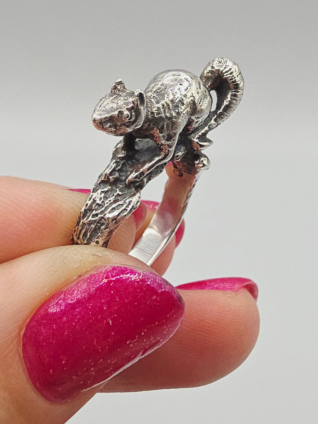 James Avery 3D Squirrel 925 Sterling Silver Animal Ring - RETIRED HTF - Size 5