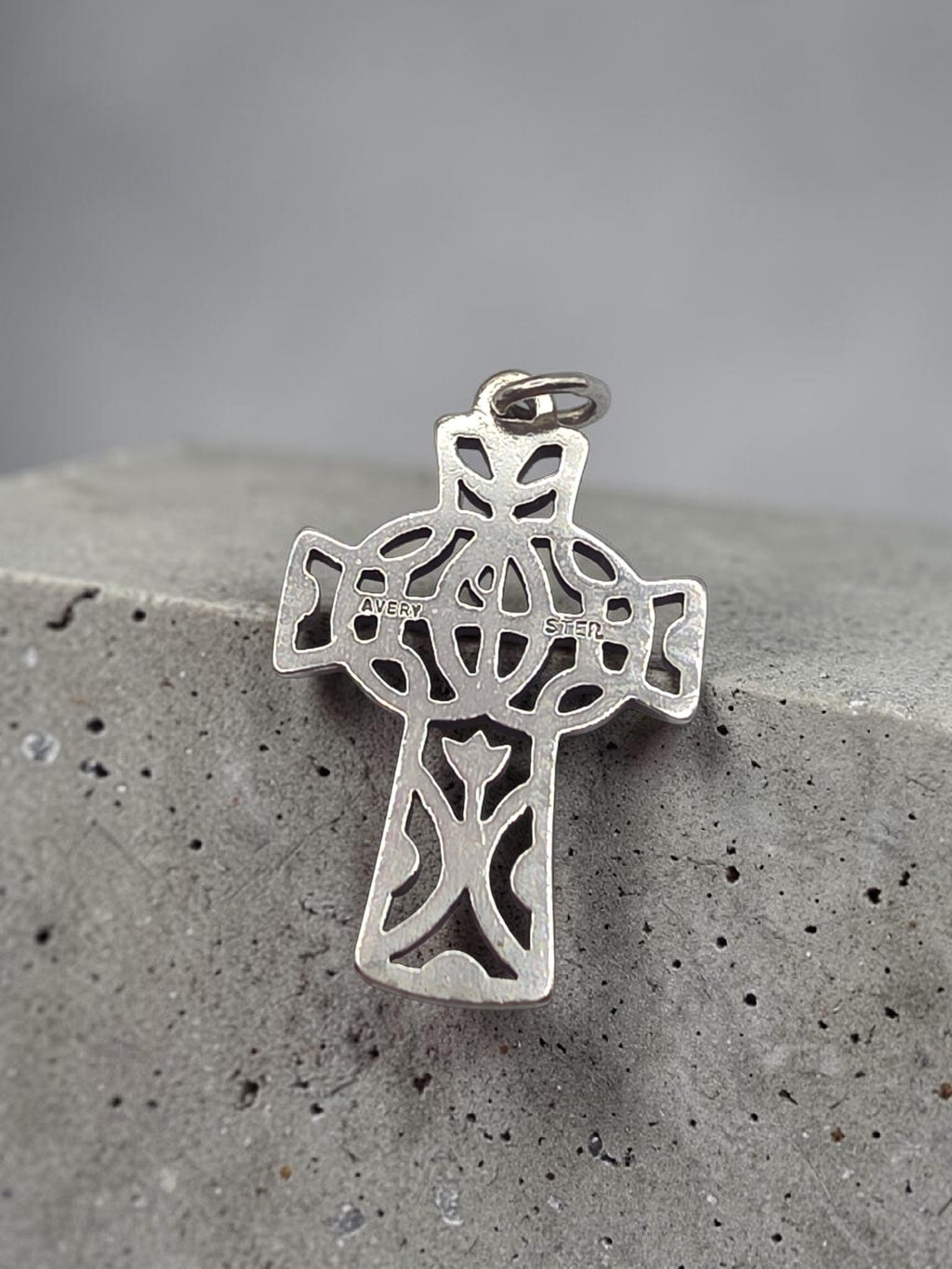 RETIRED James Avery Unity Cross Sterling Silver Holy Trinity Charm Pendant