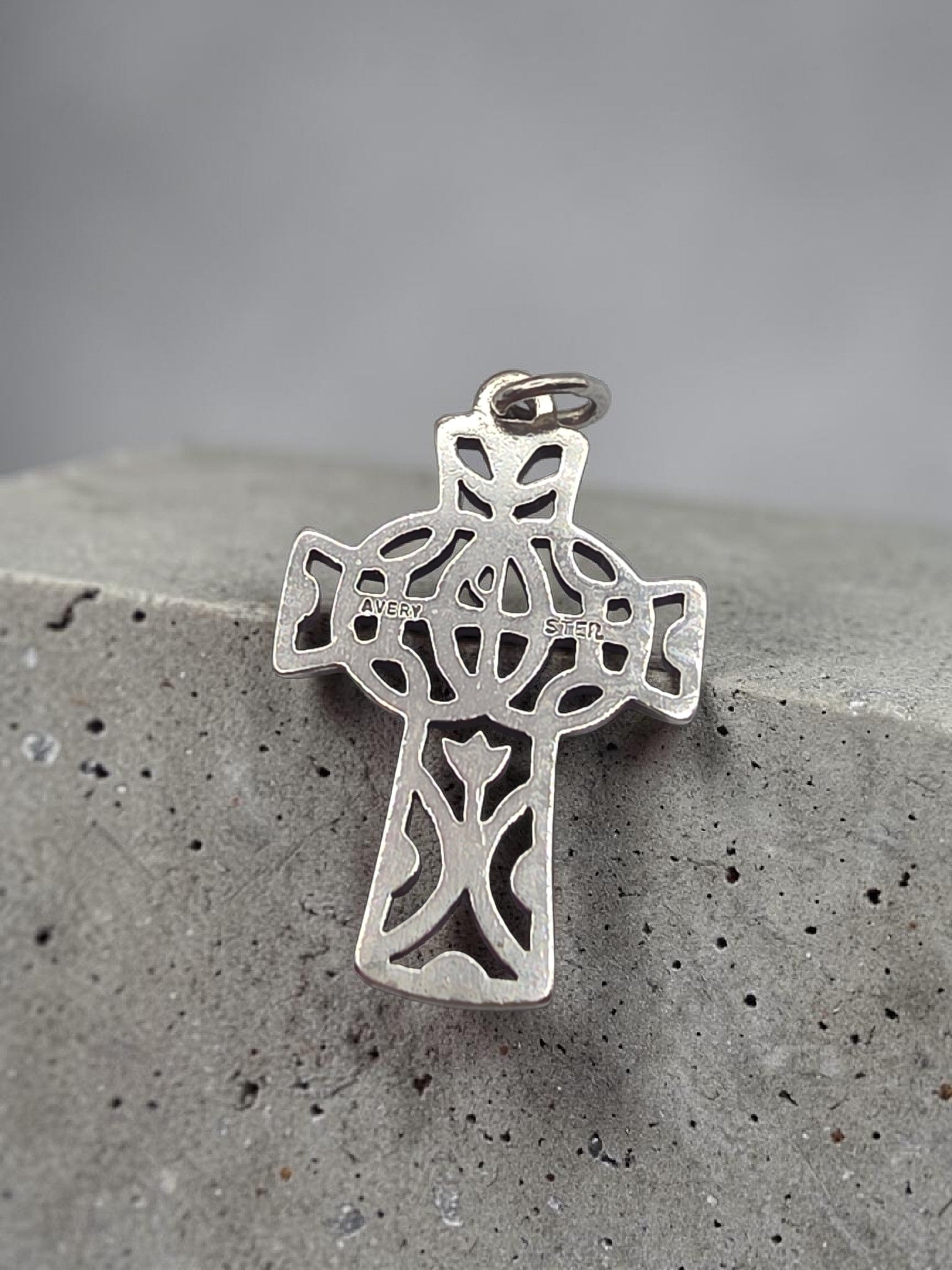 RETIRED James Avery Unity Cross Sterling Silver Holy Trinity Charm Pendant