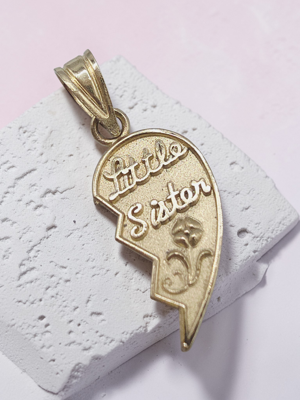 Michael Anthony Solid 14K Yellow Gold Little Sister Necklace Pendant