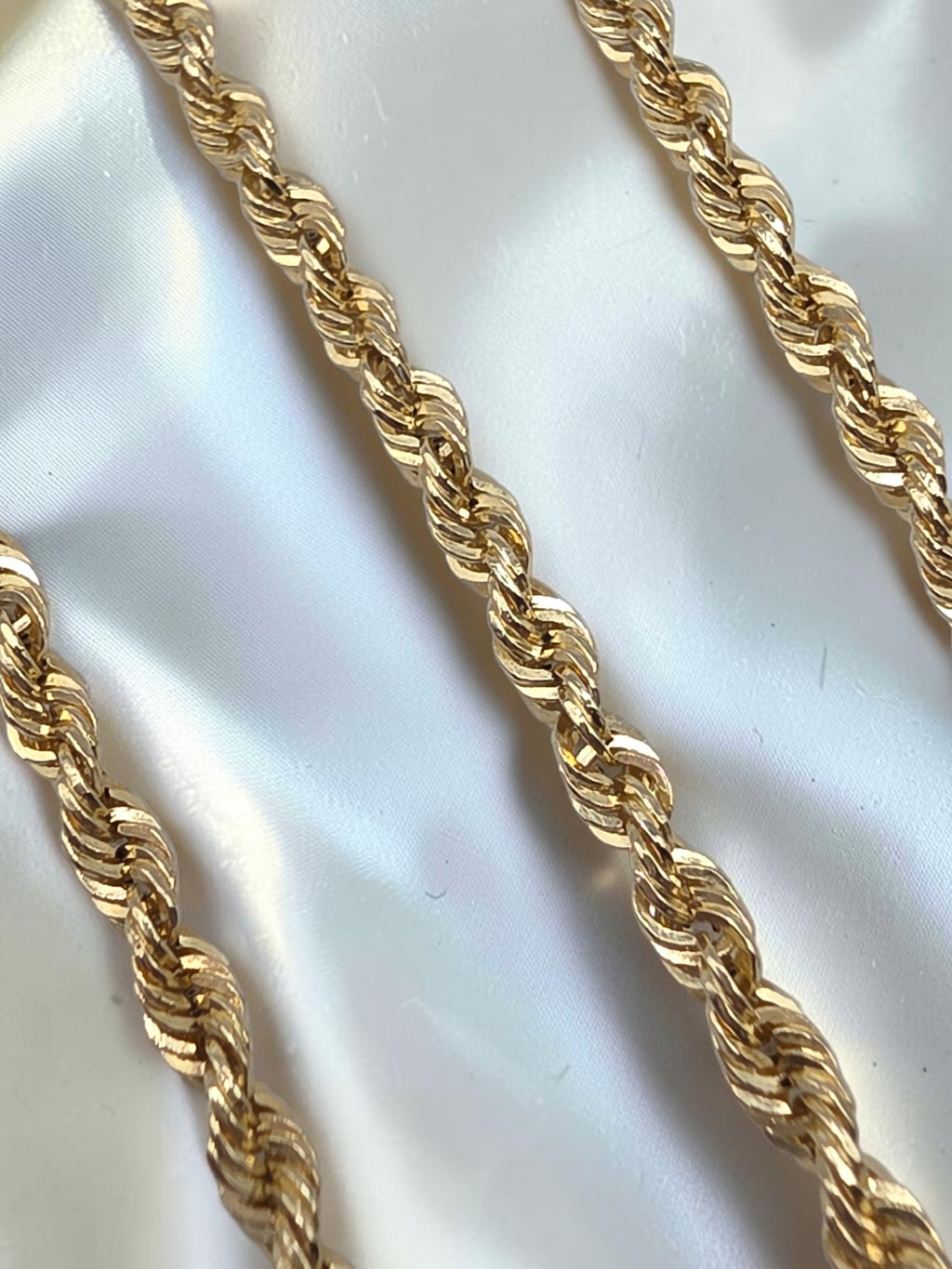 Vintage Michael Anthony Solid 14K Yellow Gold French Rope Chain Necklace 18" 3mm