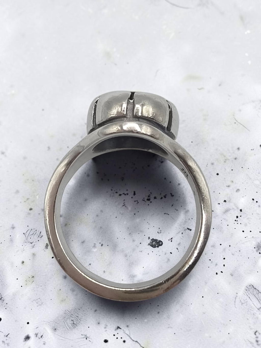 RETIRED James Avery Oval Black Onyx Sterling Silver Ring - Size 7