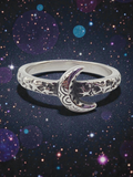 James Avery Starry Night 925 Sterling Silver Moon Ring – Size 7.5
