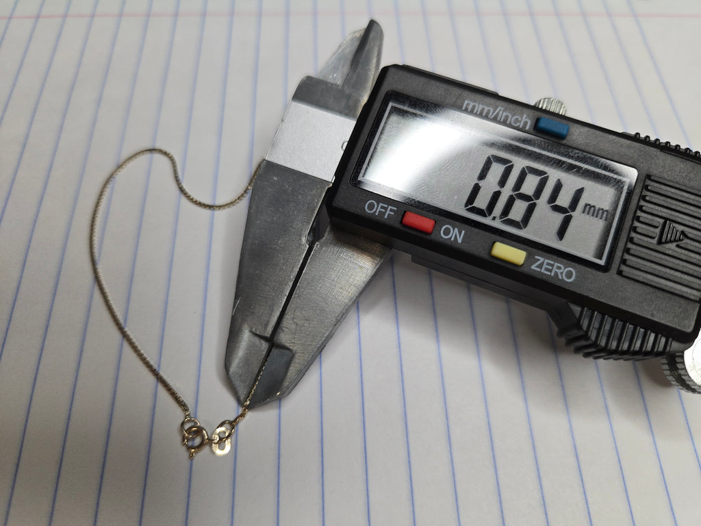 Solid 14K Yellow Gold Boxchain Bracelet Italy– 7.5 Inches