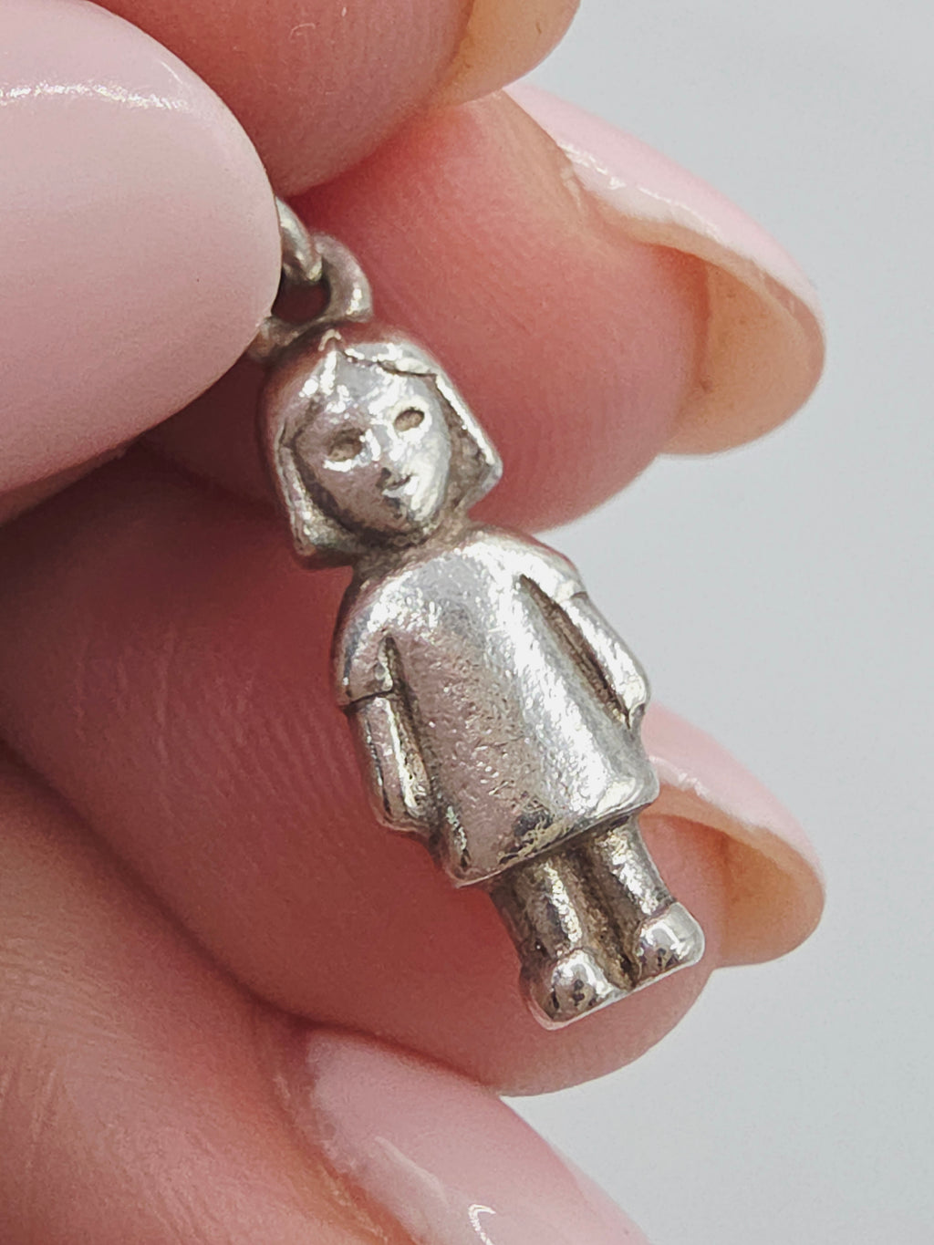 RETIRED James Avery Sterling Silver Little Girl Child Daughter Charm Faded Stamp