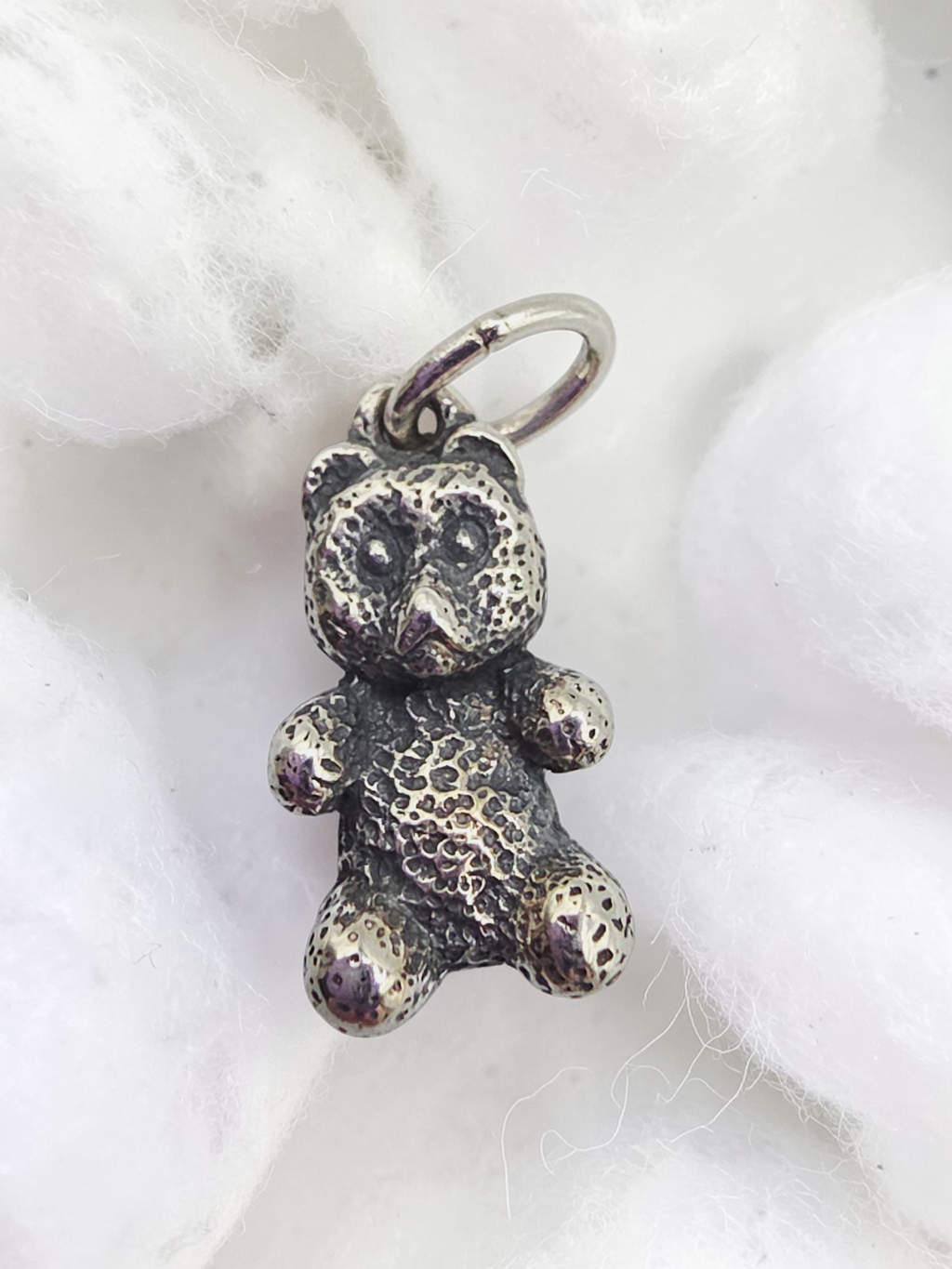 RETIRED James Avery Teddy Bear Charm Pendant - UNCUT Loop