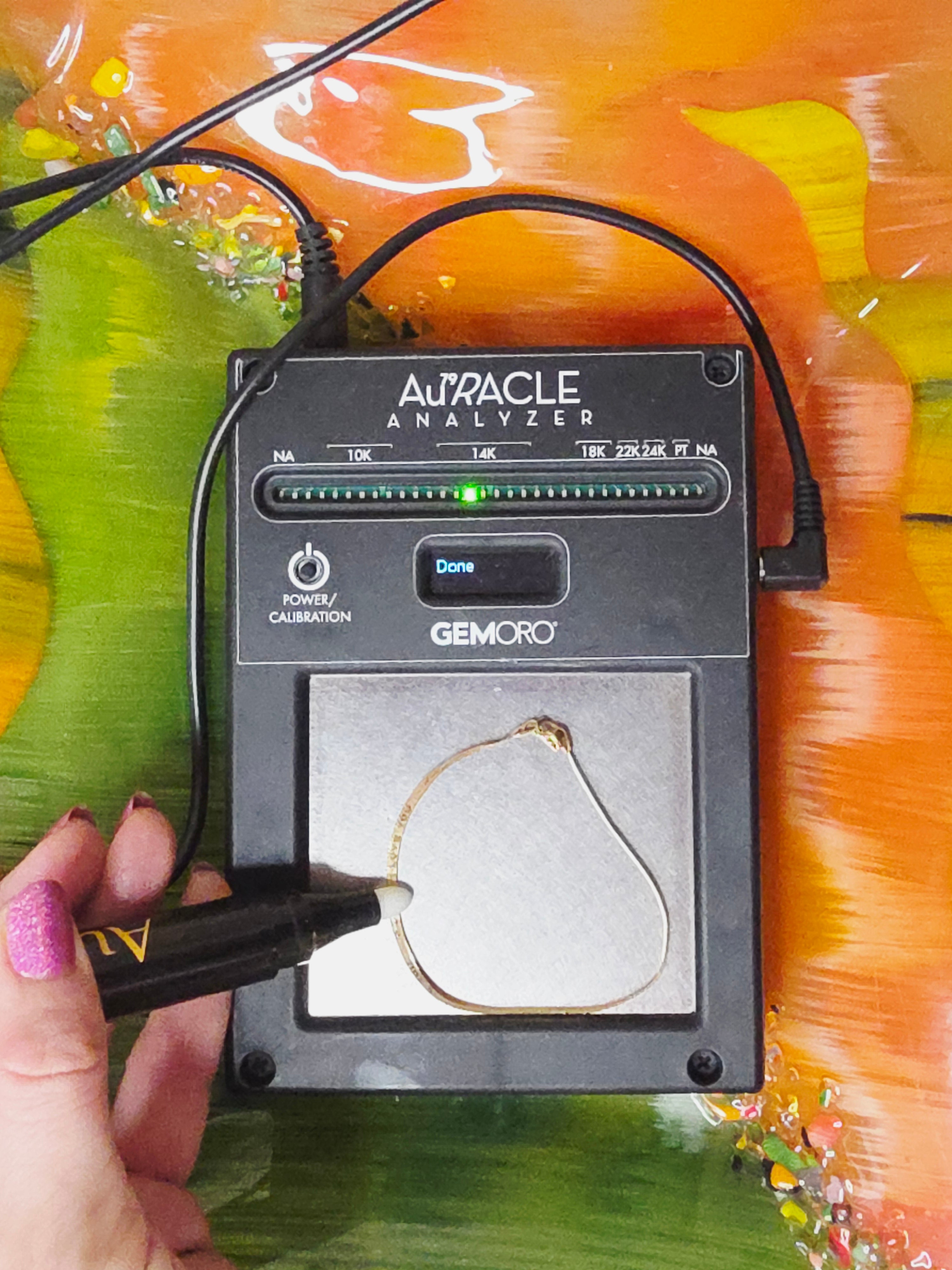 Solid 14K Yellow Gold Bracelet with I Love You and Hearts - 7.25 Inch