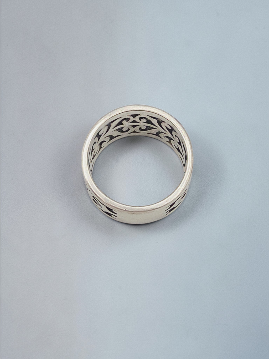 RETIRED James Avery Adorned Open Scrollwork Sterling Silver Ring Size 6