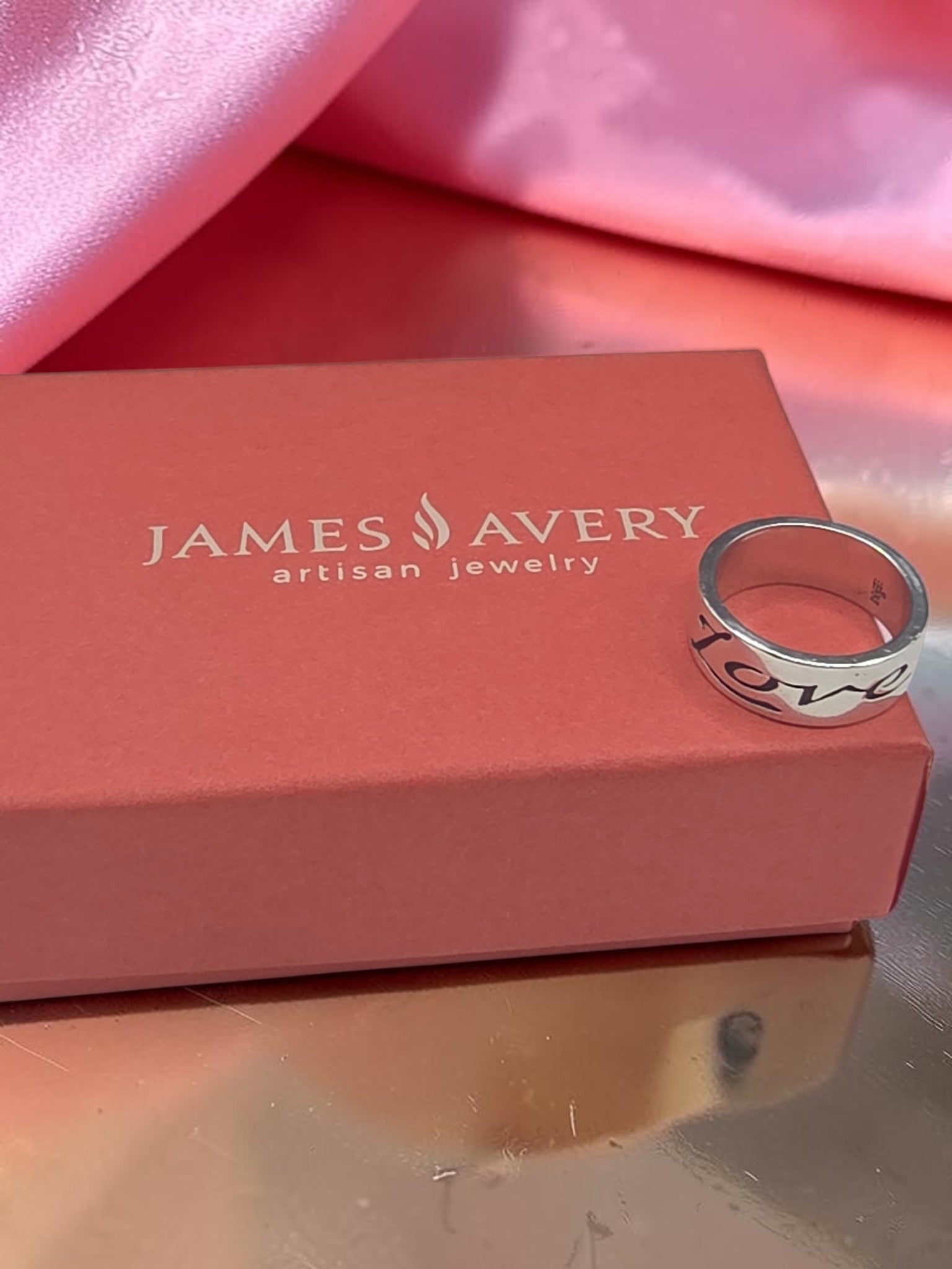 James Avery Love Script Ring Retired Size 5.25