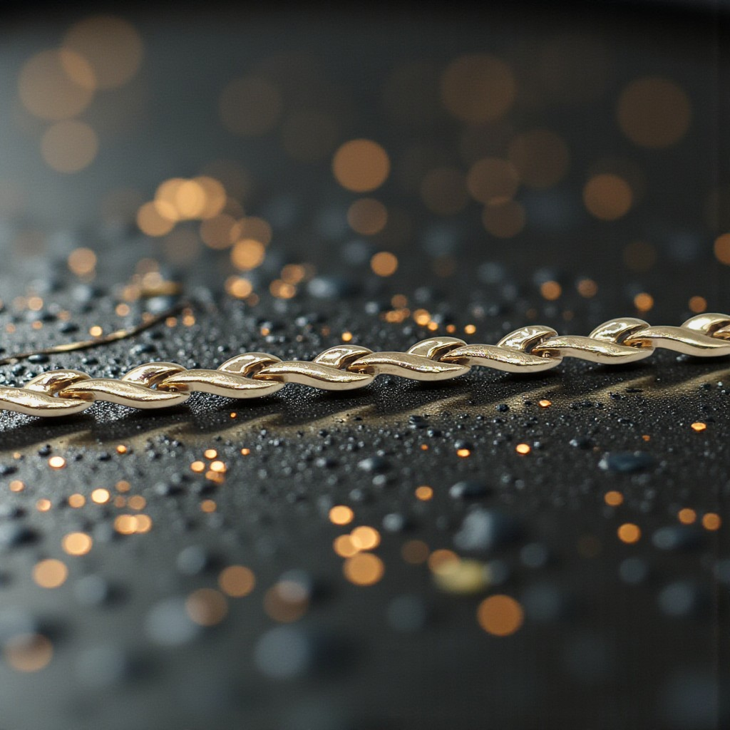 Solid 10K Yellow Gold Bracelet 7.25 Inches