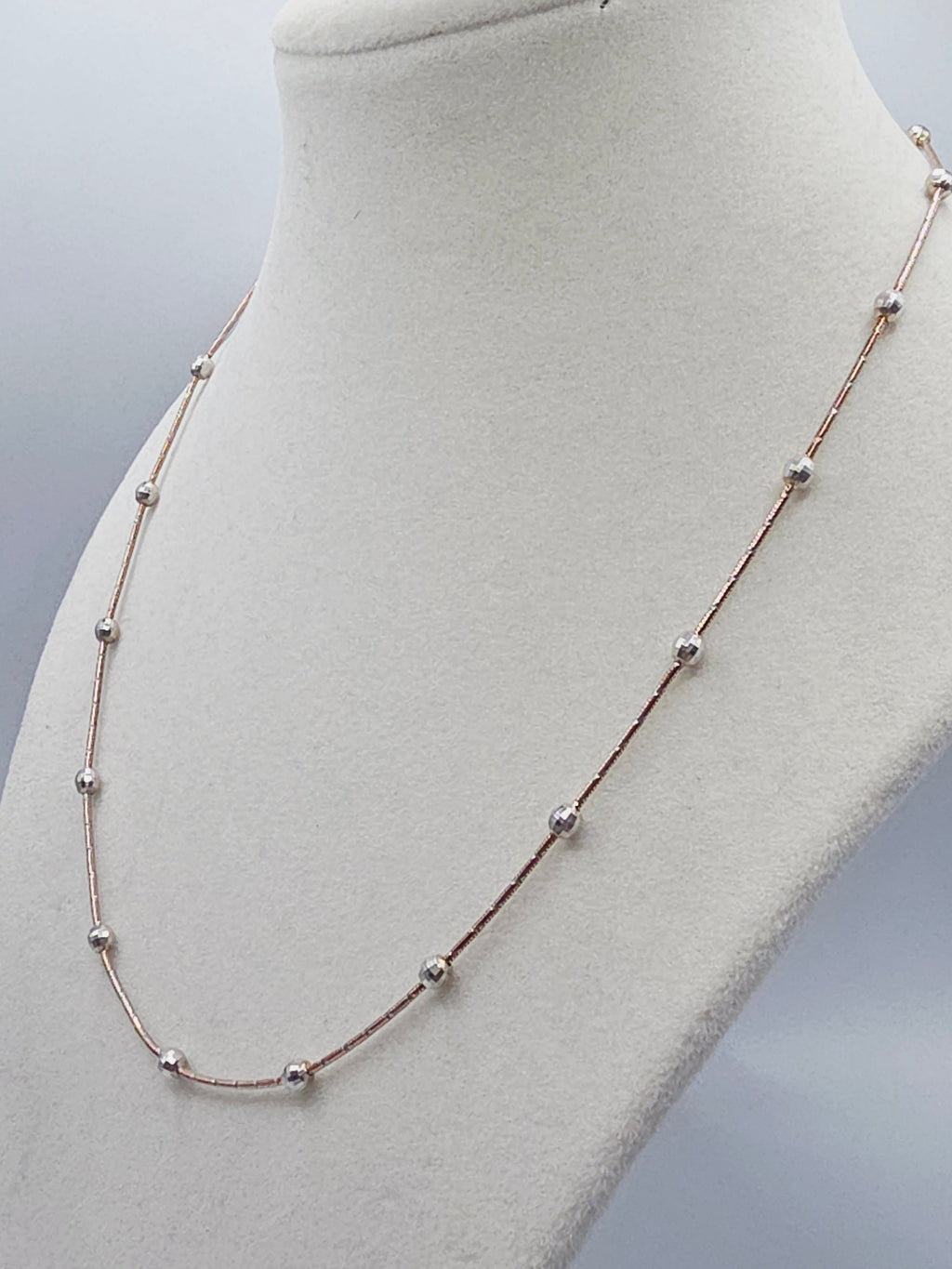 Rose Gold Vermeil 925 Sterling Silver ITALY Snake Chain Necklace - 18 Inch