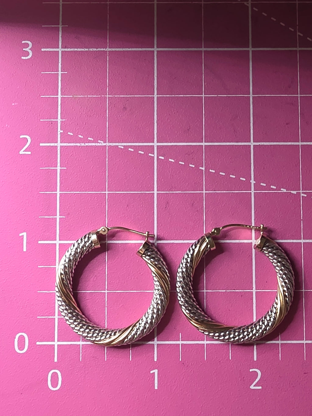 925 Sterling Silver Twisted Rope Hoop Earrings Solid 14K Yellow Gold Accents