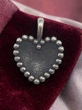 RETIRED James Avery 925 Sterling Silver Beaded Heart Pendant