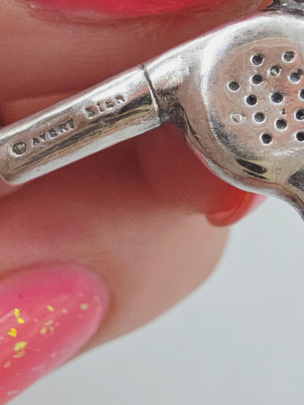 RETIRED James Avery Hair Blow Dryer 925 Sterling Silver Charm Pendant