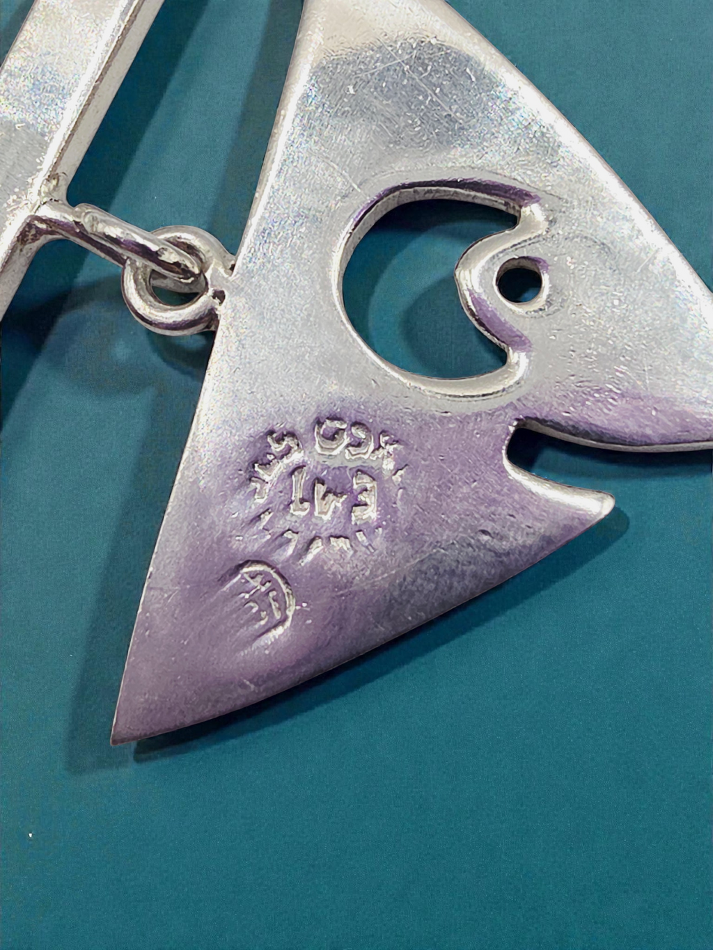 925 Sterling Silver Articulating Fish Bones Necklace Pendant - 4 Inches