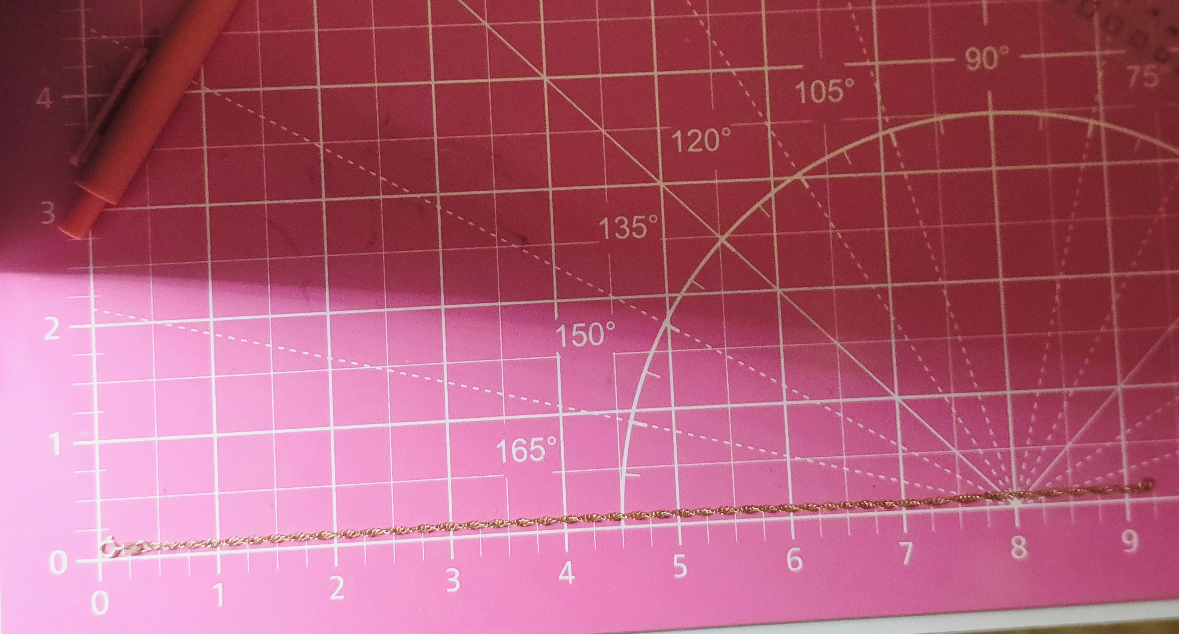 Solid 14K Yellow Gold Twist Curb Chain Ankle Bracelet - 9 Inch (Long)