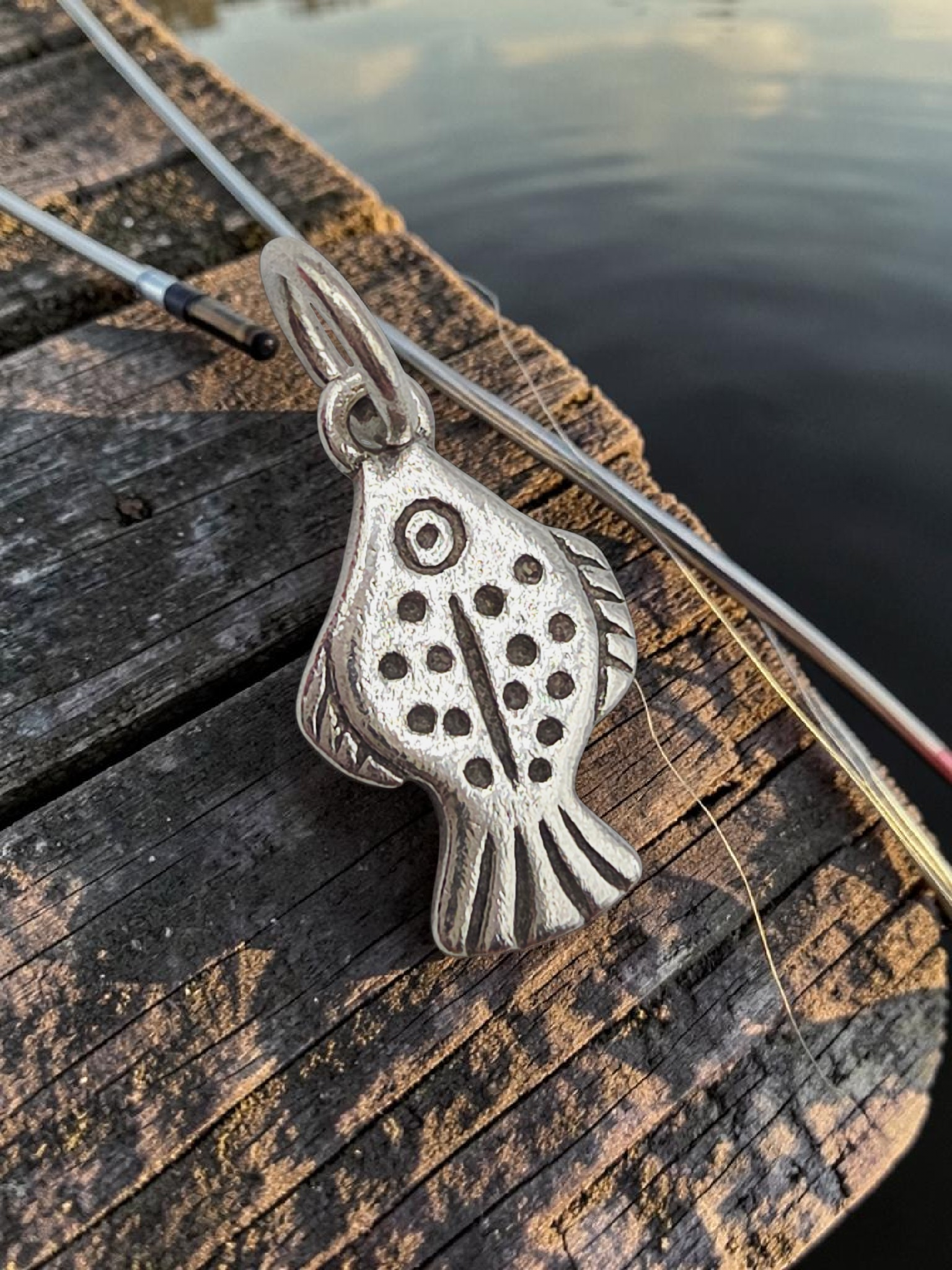 RETIRED James Avery Spotted Flounder Fish Charm - 925 Silver - BOX - UNCUT