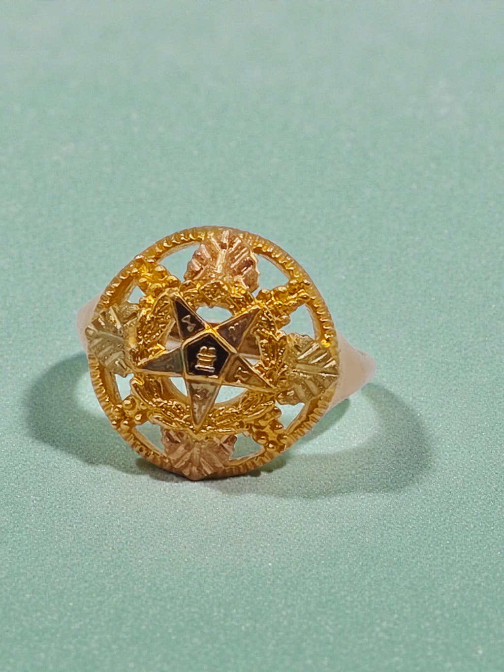 Black Hills Gold Solid 10K 12K Order of Eastern Star Ring – Size 7