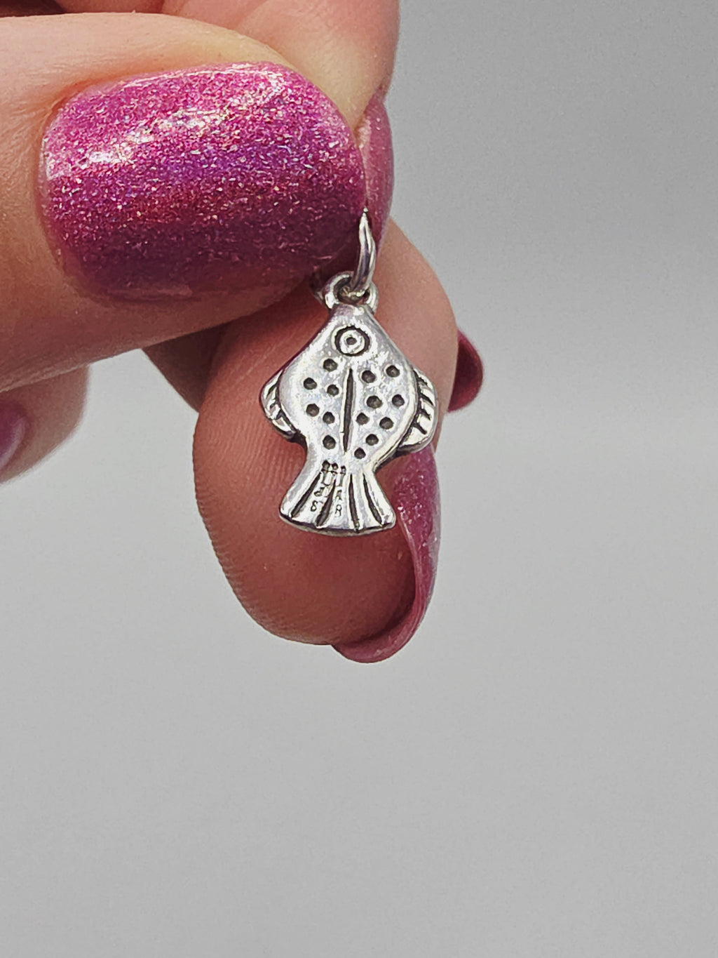 RETIRED James Avery Spotted Flounder Fish Charm Pendant with Box