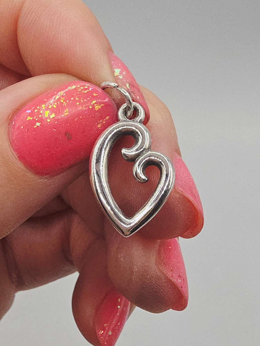 James Avery Mother’s Love 925 Sterling Silver Open Heart Charm Pendant