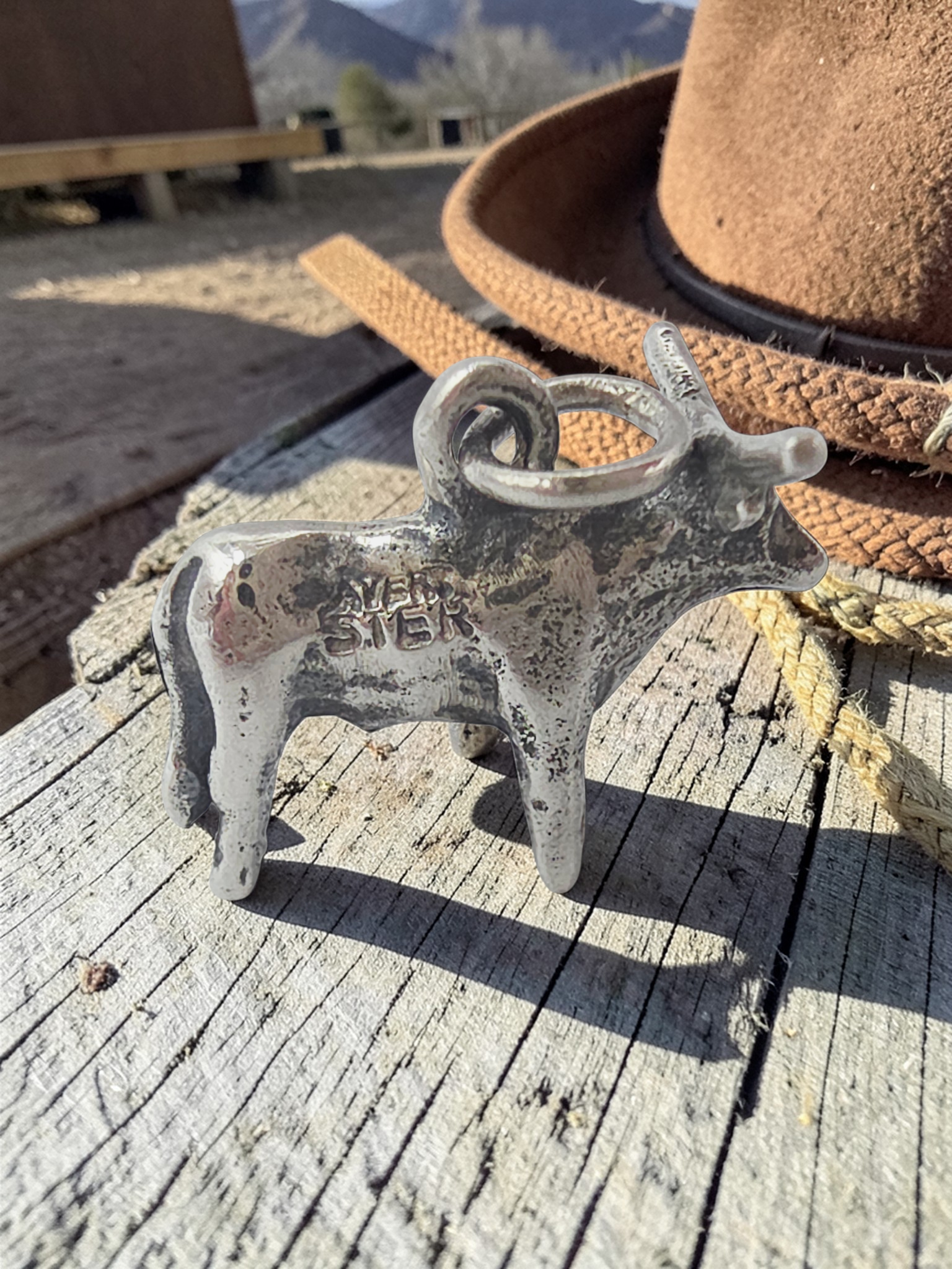 RETIRED James Avery 3D Texas Longhorn Bull Cow Sterling Silver Charm Pendant HTF