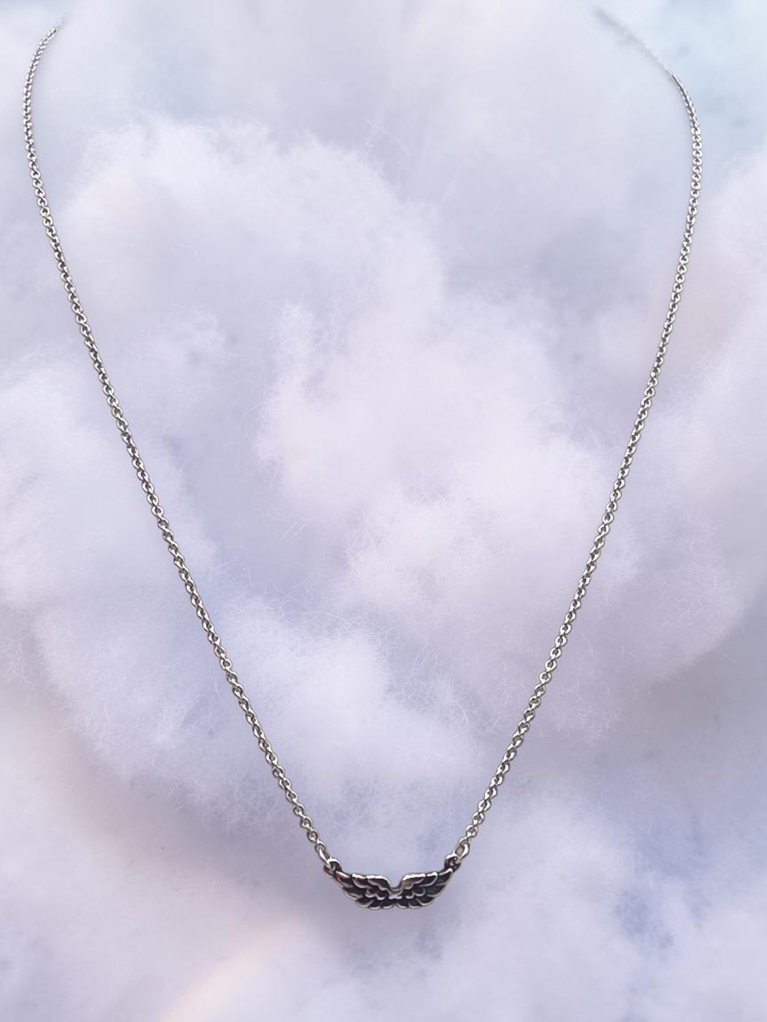 RETIRED James Avery Take Flight Angel Wings 925 Sterling Silver Pendant Necklace