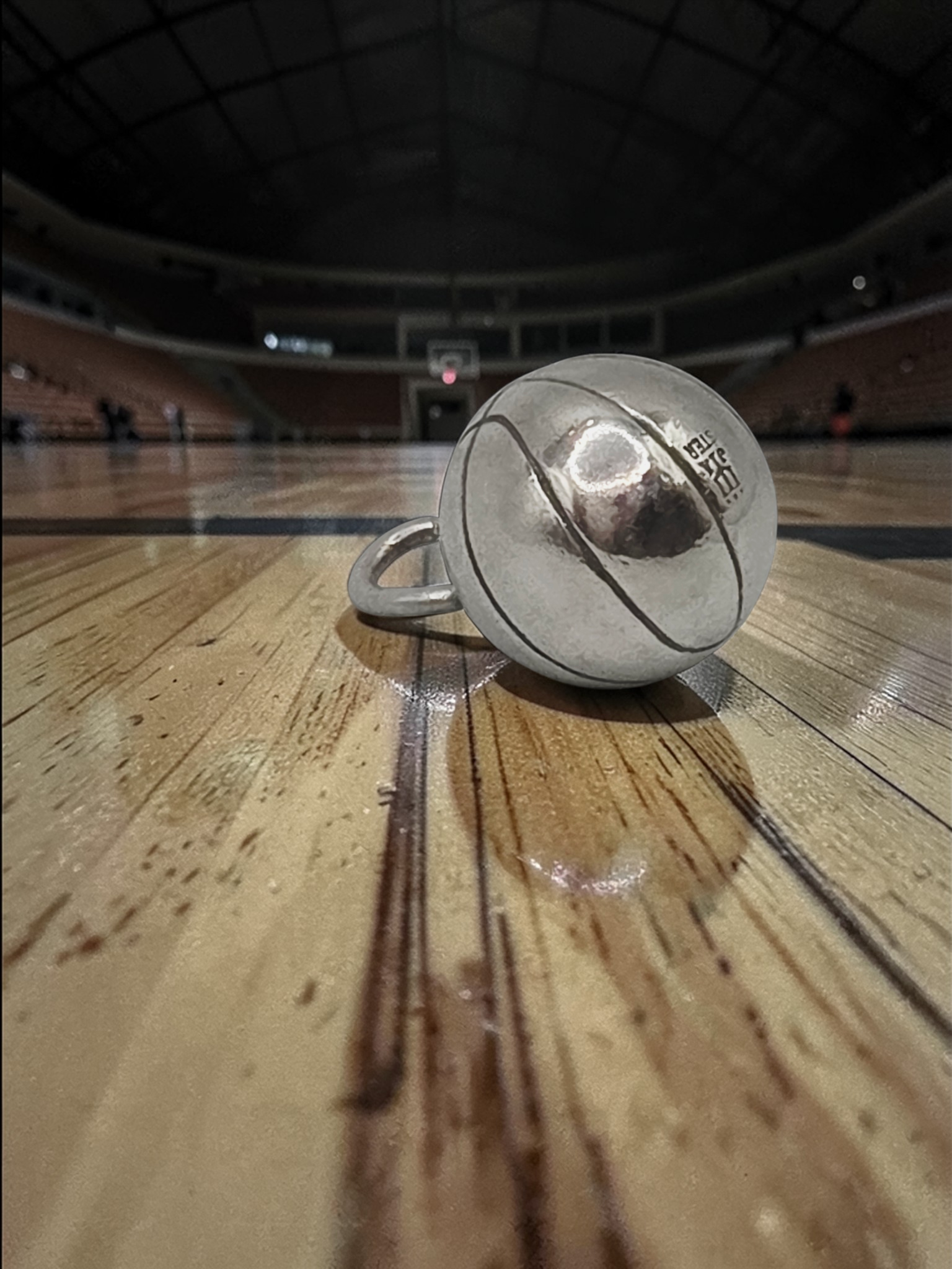 RETIRED James Avery 3D Basketball 925 Sterling Silver Charm Pendant - RARE HTF