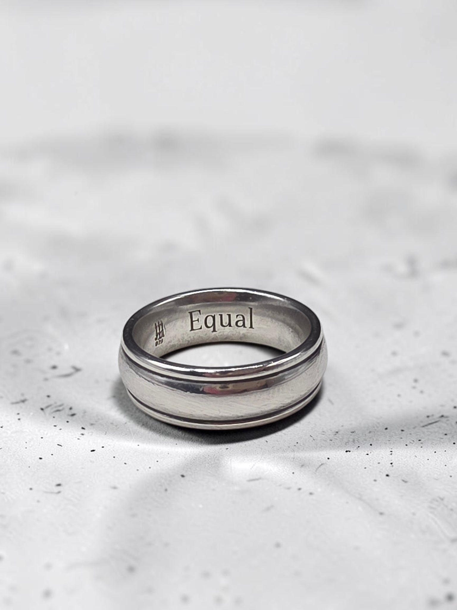 James Avery Sterling Silver Wedding Band Ring with Equal Engraved - Size 6.5