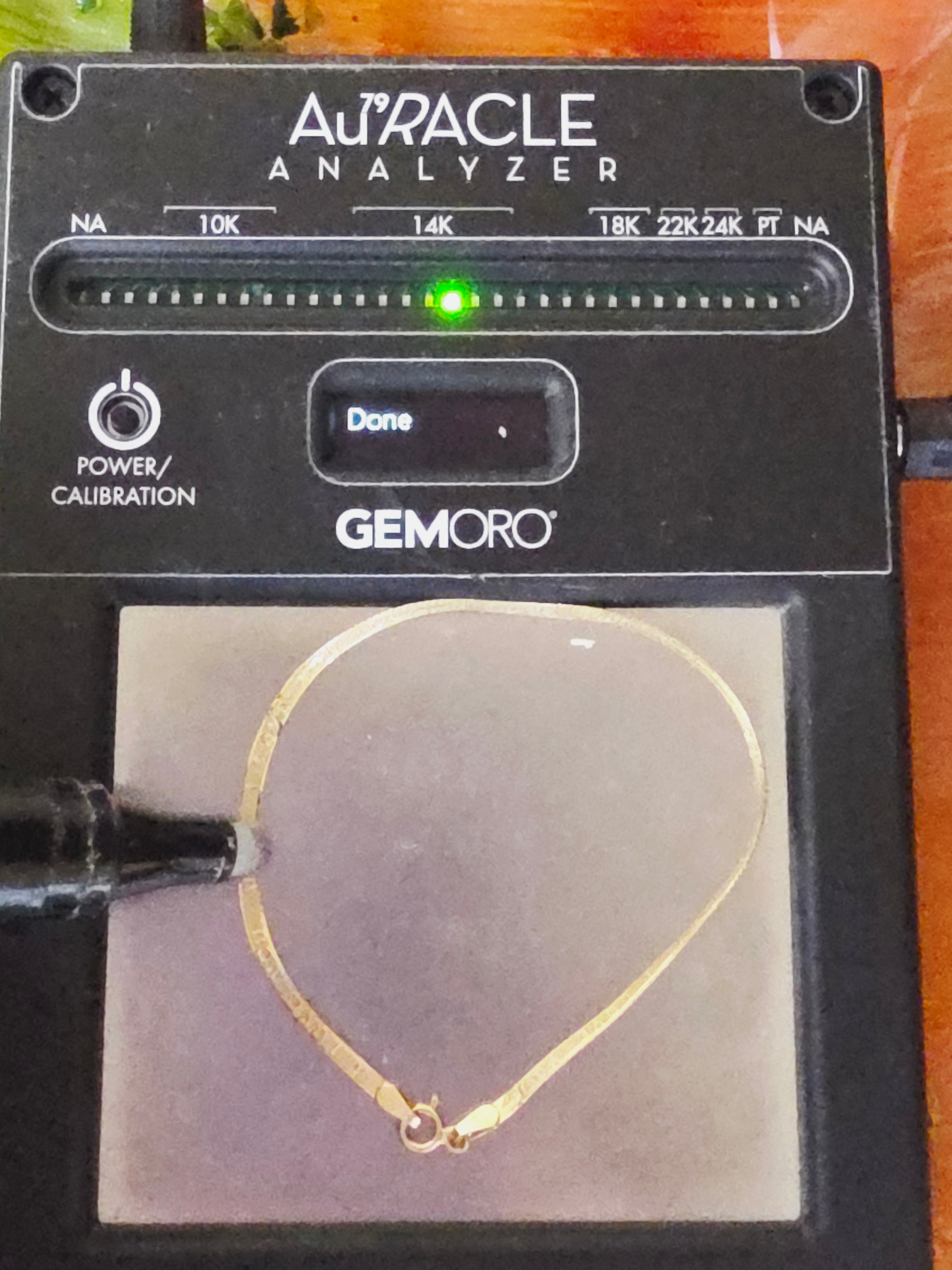 Solid 14K Yellow Gold I LOVE YOU Herringbone Bracelet - ITALY - 7 1/8 Inch