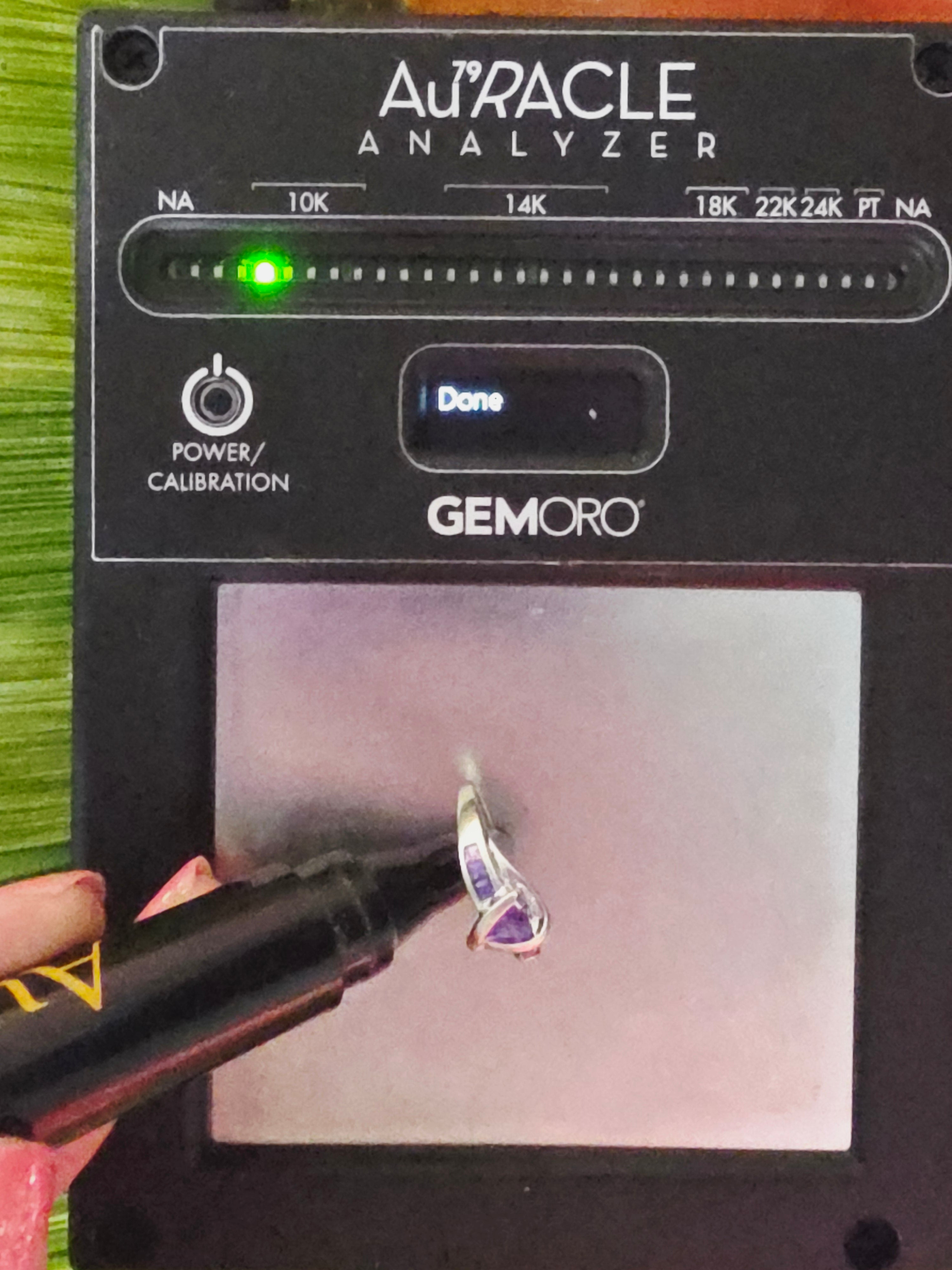 Solid 10K White Gold Ring with Purple & Pink Topaz and Diamonds – Size 6.75