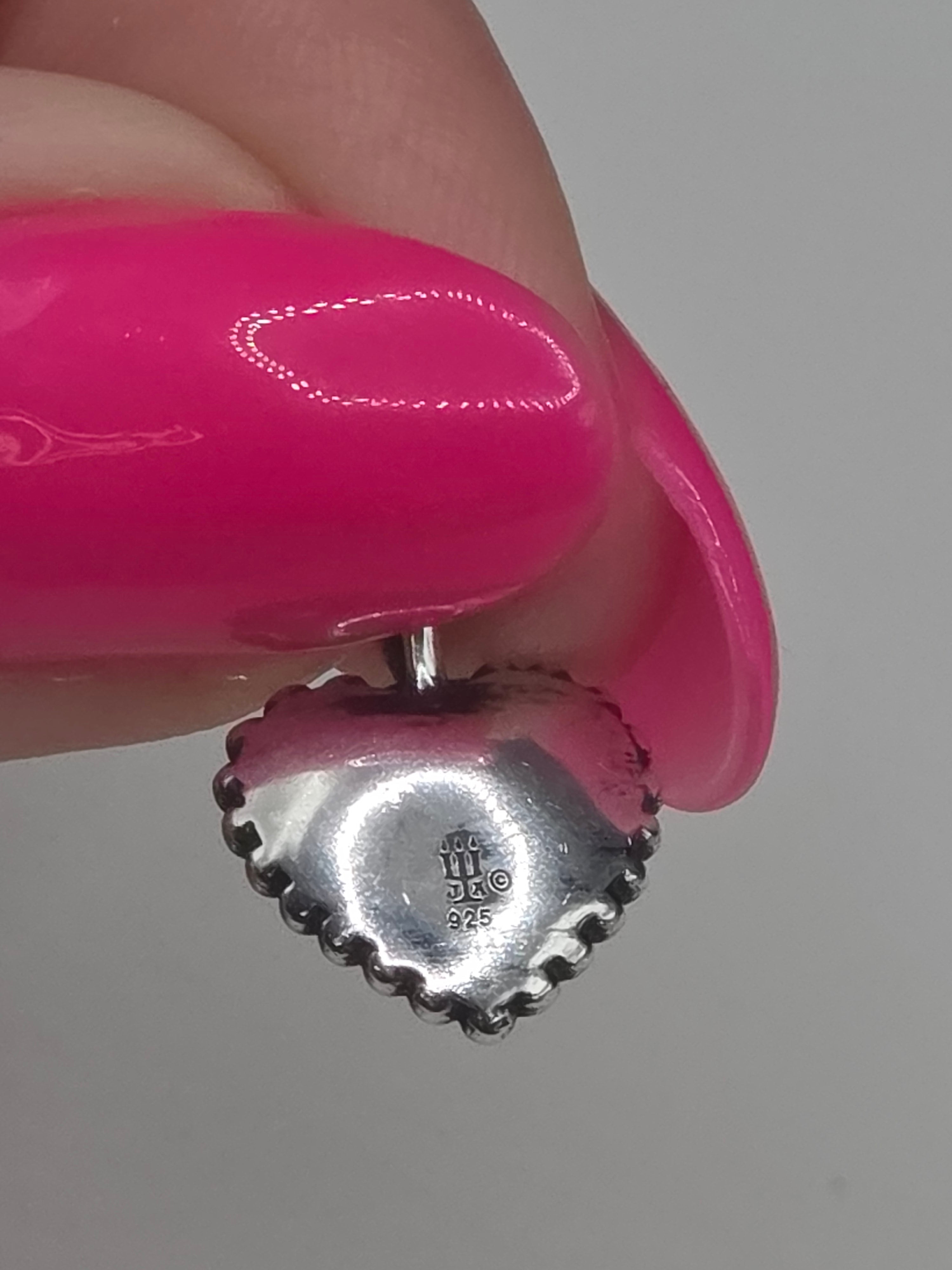 RETIRED James Avery 925 Sterling Silver Beaded Heart Pendant