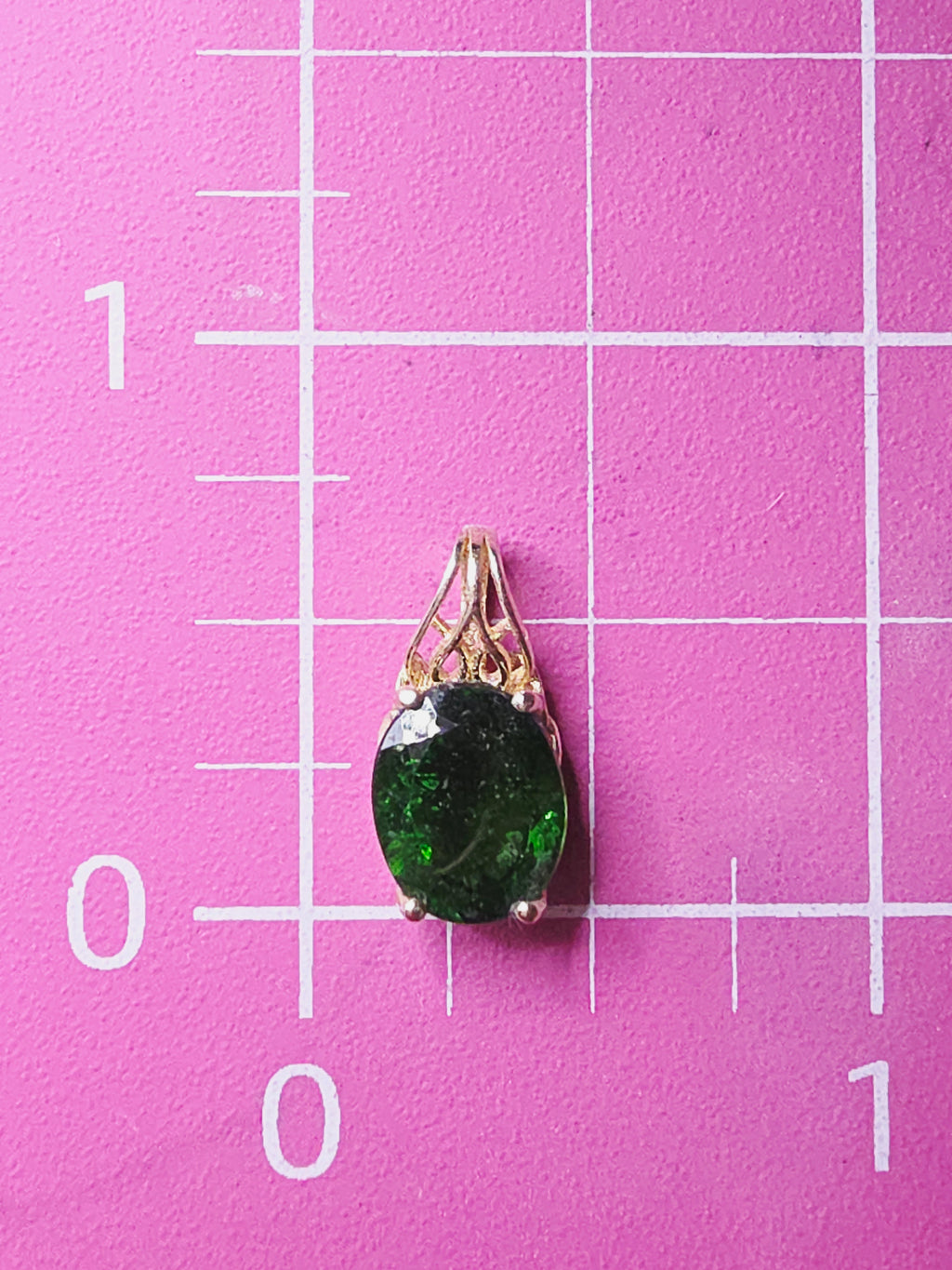 Fuzion Creations Gold Vermeil over 925 Sterling Silver Emerald Necklace Pendant