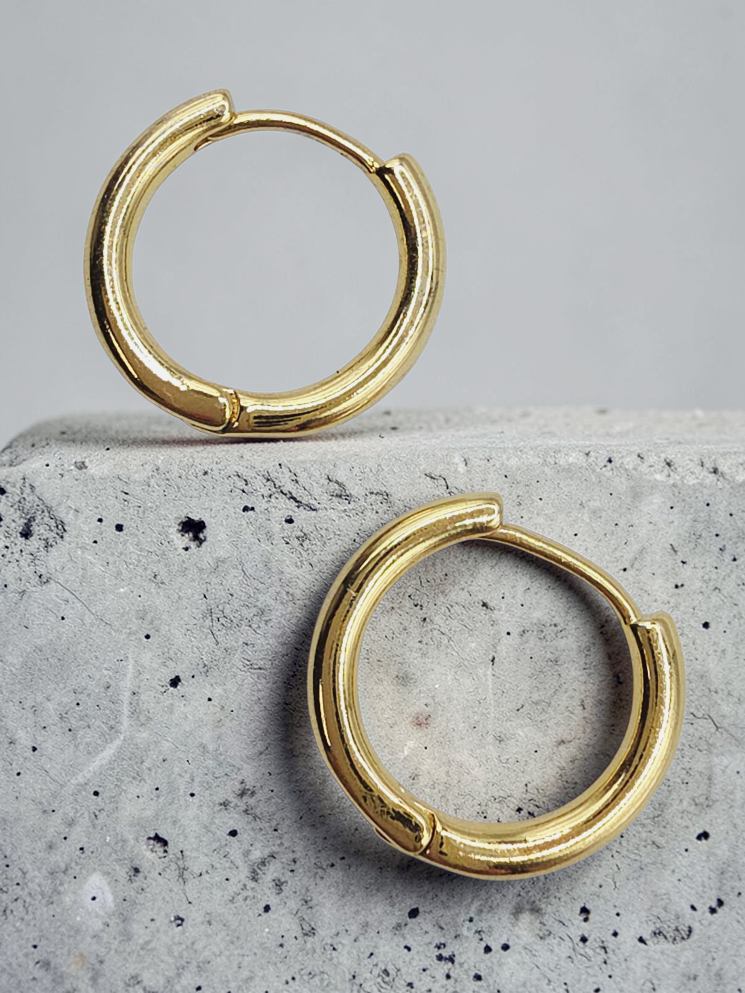 Gold Vermeil 925 Sterling Silver Hoop Earrings