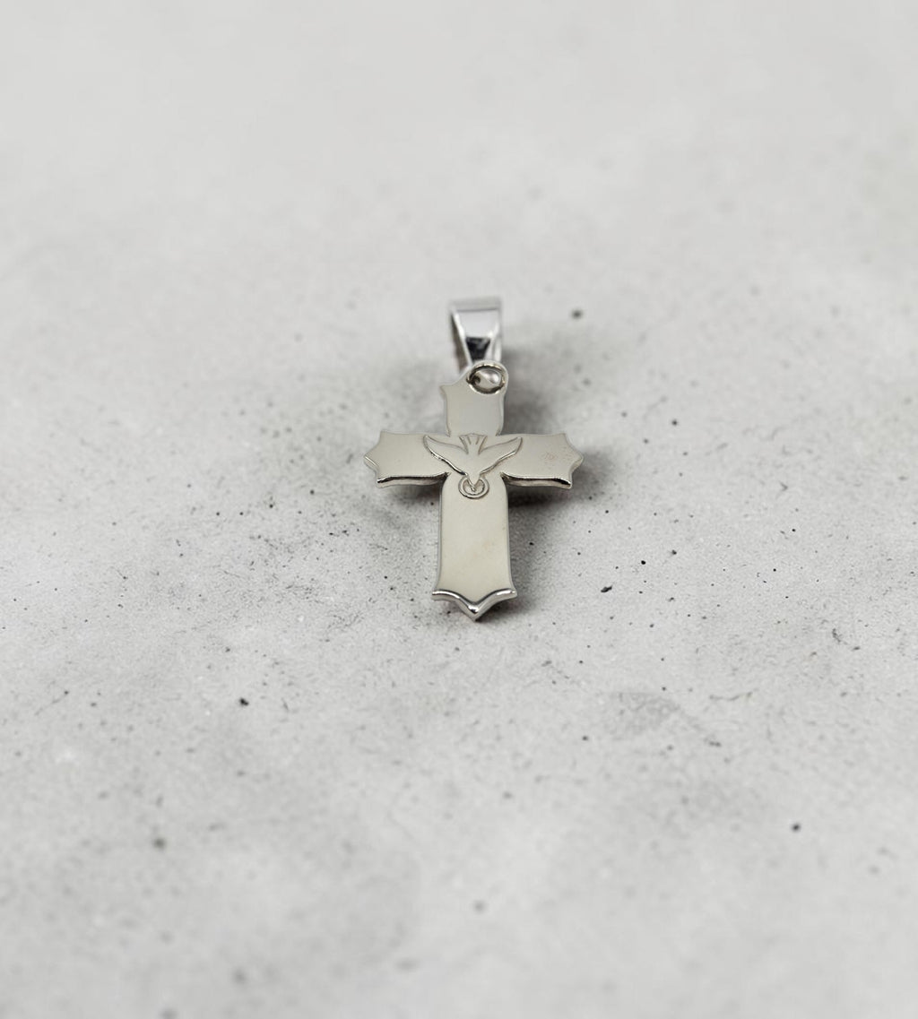 RETIRED James Avery 925 Sterling Silver Descending Dove Cross Necklace Pendant