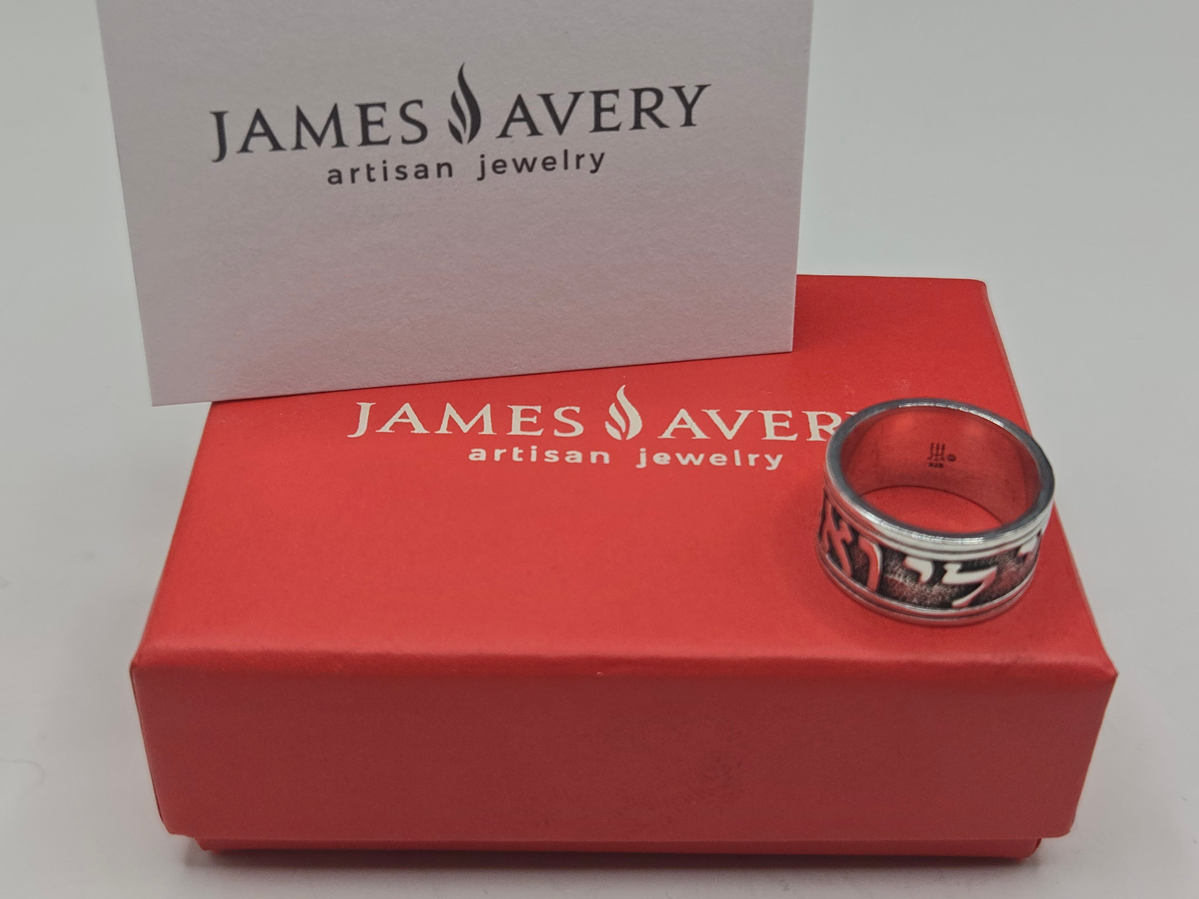 James Avery Sterling Silver Song of Solomon Hebrew Star of David Ring Size 6