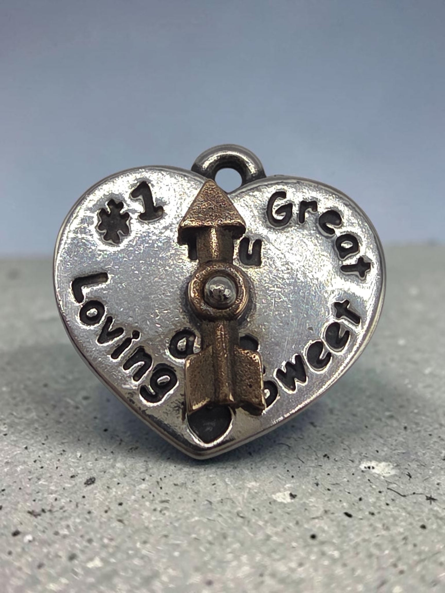 RETIRED James Avery Sterling Silver Heart Spinner Charm Pendant