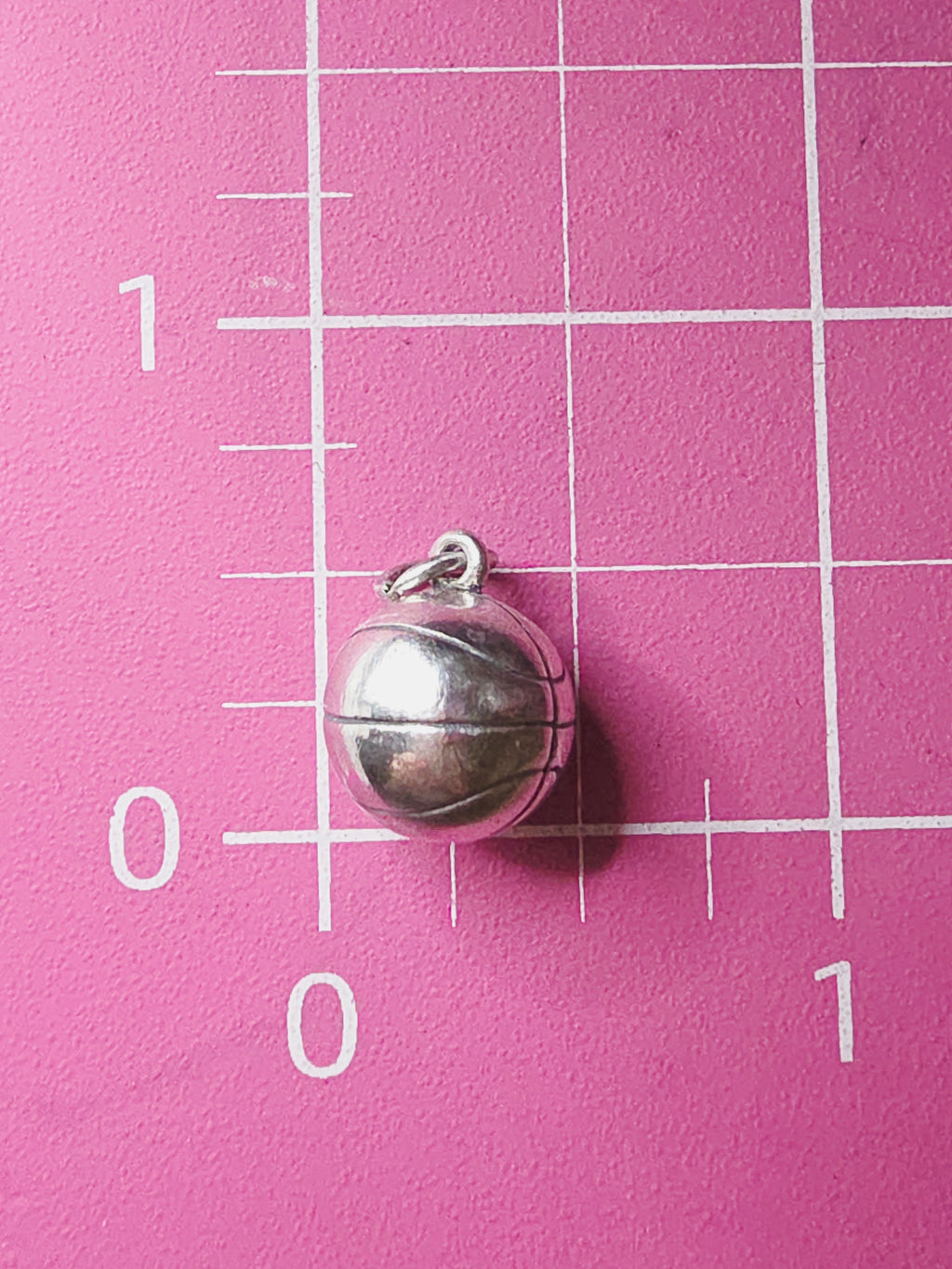RETIRED James Avery 3D Basketball 925 Sterling Silver Charm Pendant - RARE HTF