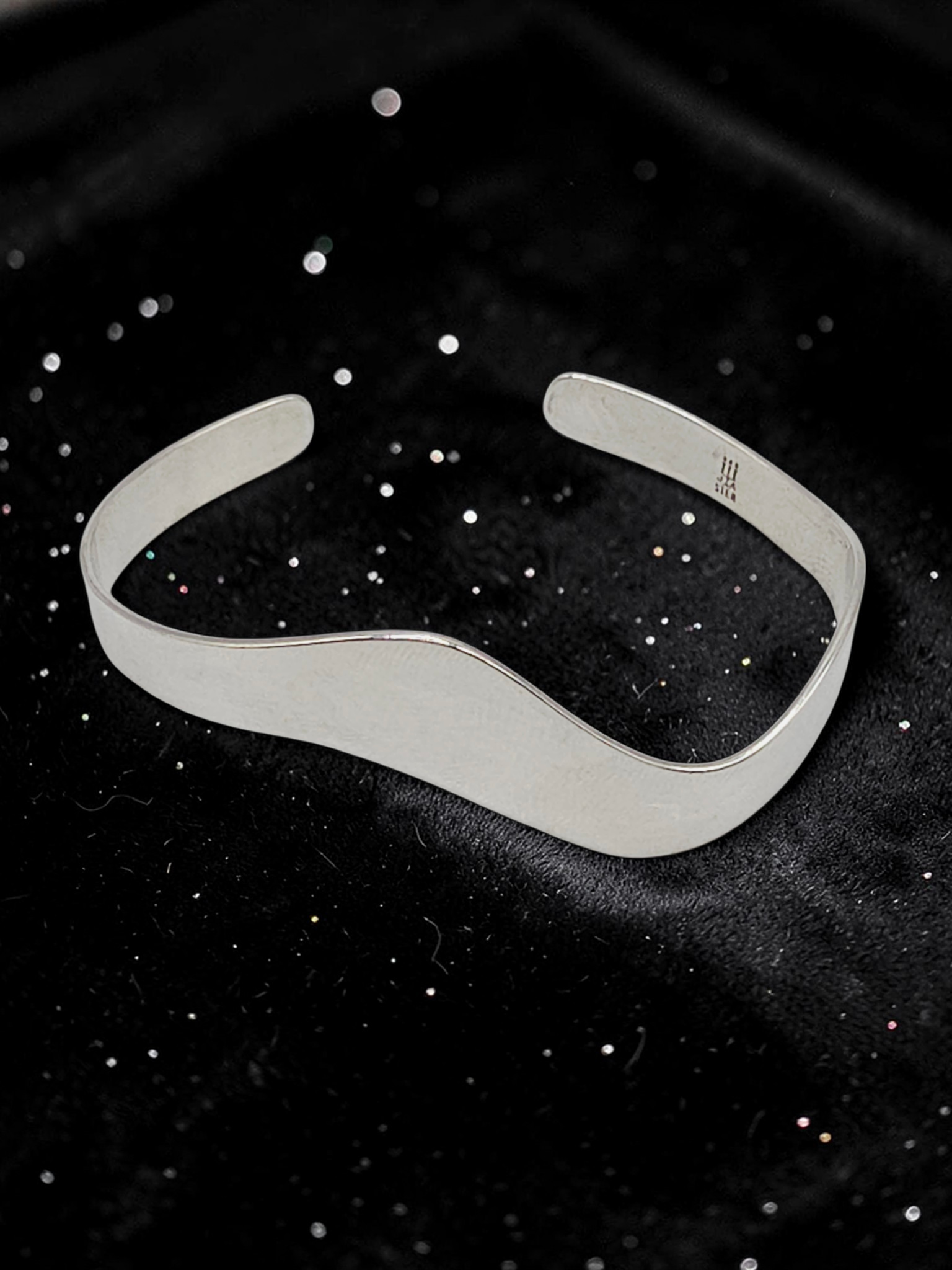 RETIRED James Avery Wavy Sterling Silver  Cuff Bracelet 925 - 7 Inch