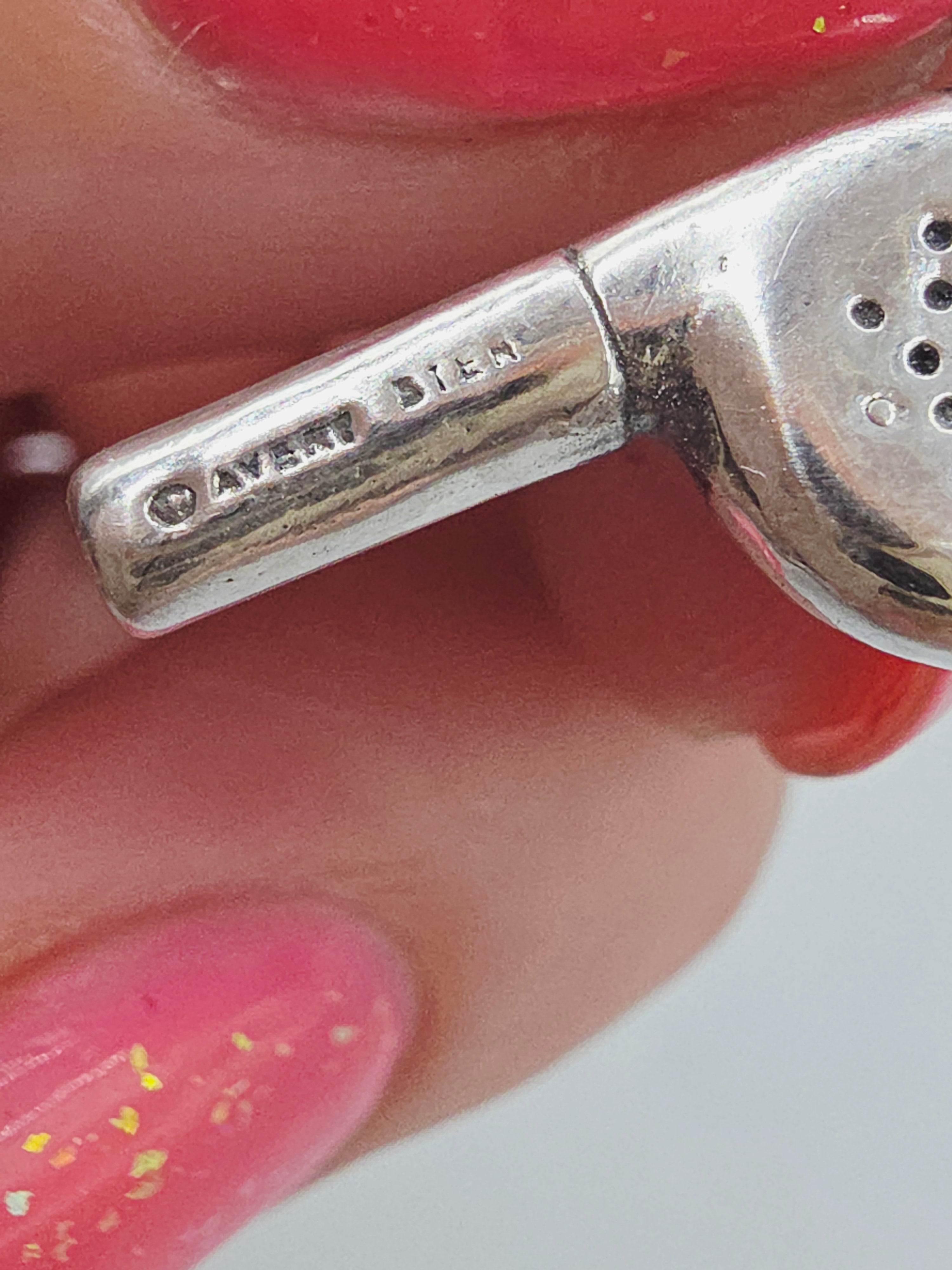 RETIRED James Avery Hair Blow Dryer 925 Sterling Silver Charm Pendant