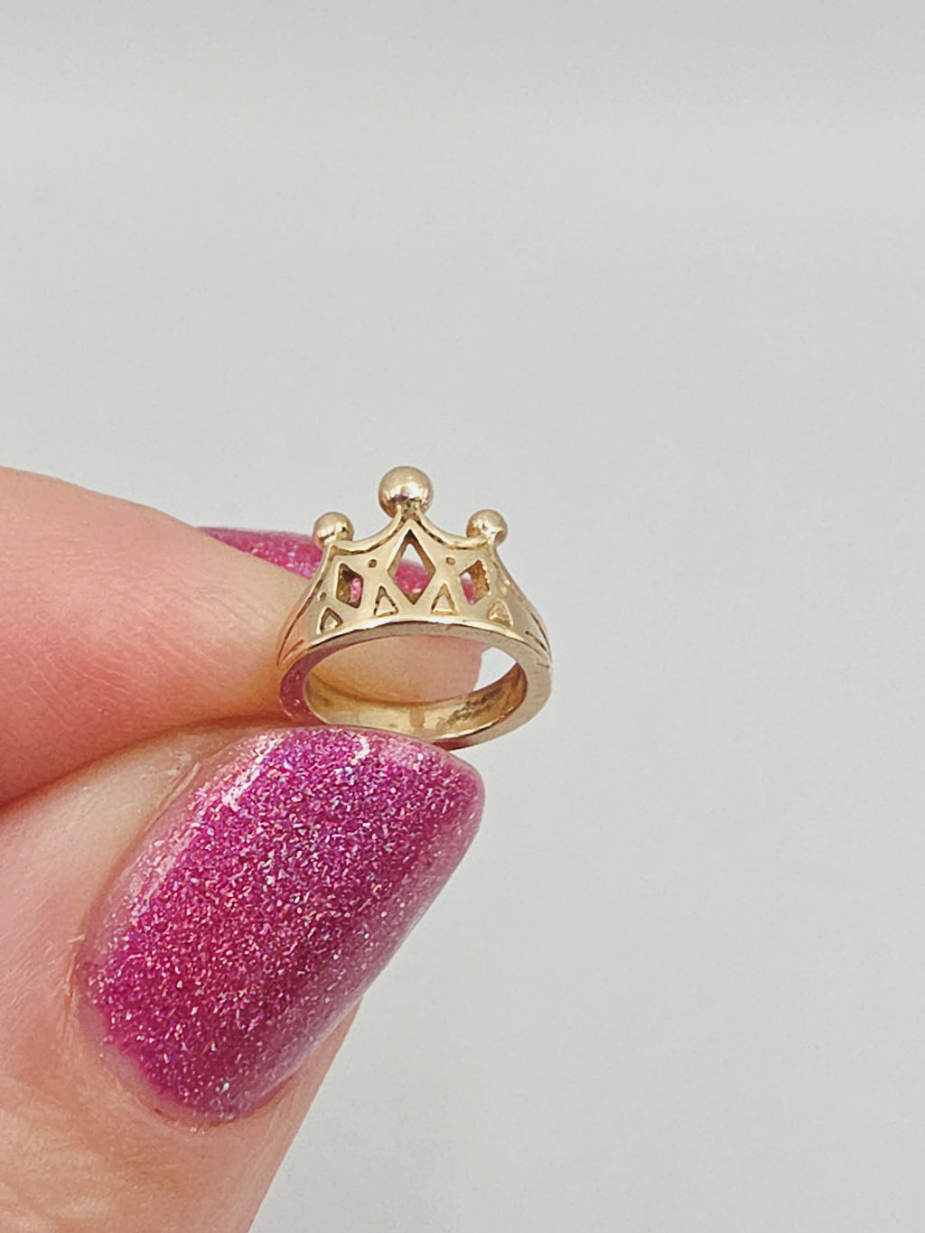 James Avery Solid 14K Yellow Gold Princess Tiara Crown Charm