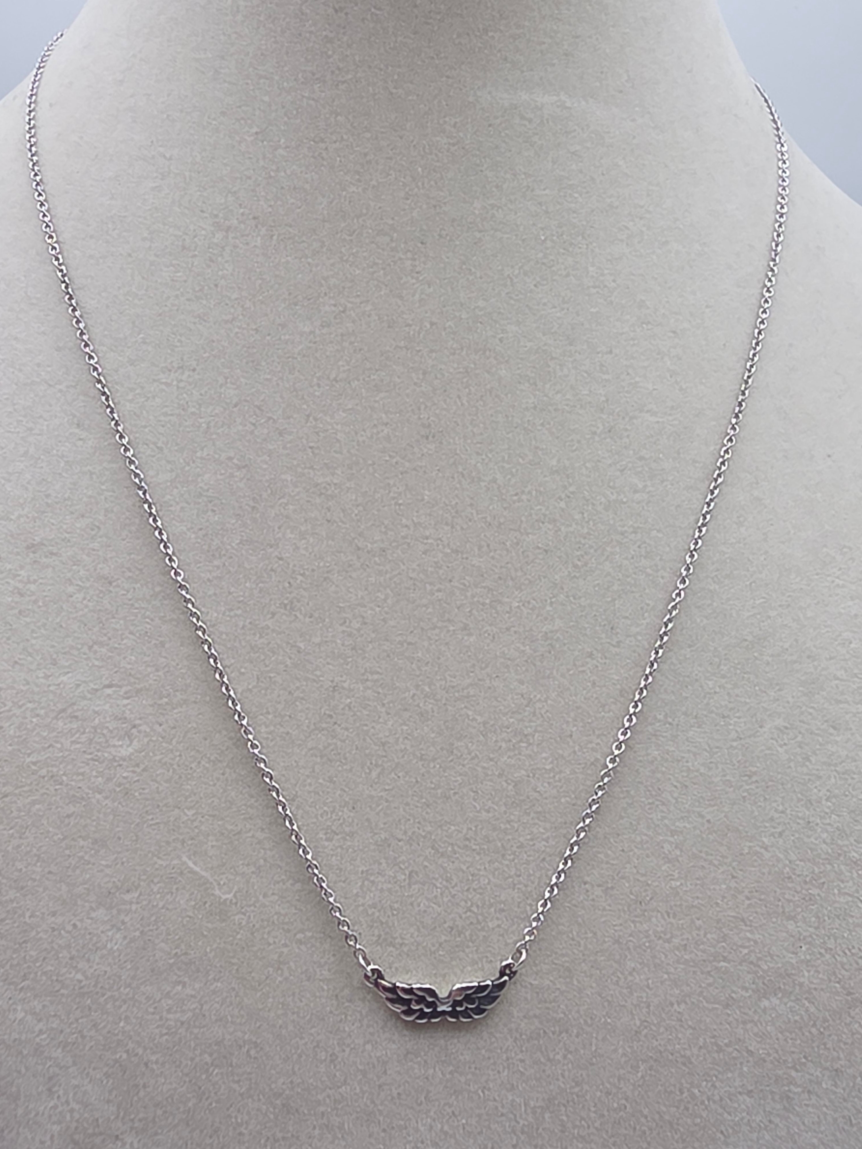 RETIRED James Avery Take Flight Angel Wings 925 Sterling Silver Pendant Necklace