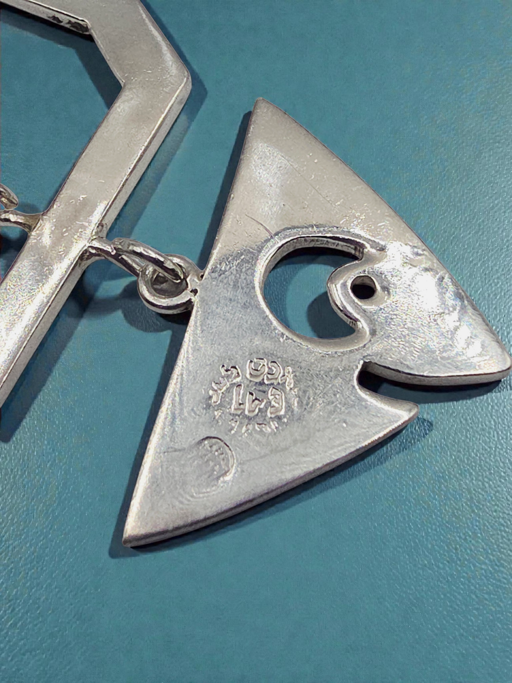 925 Sterling Silver Articulating Fish Bones Necklace Pendant - 4 Inches