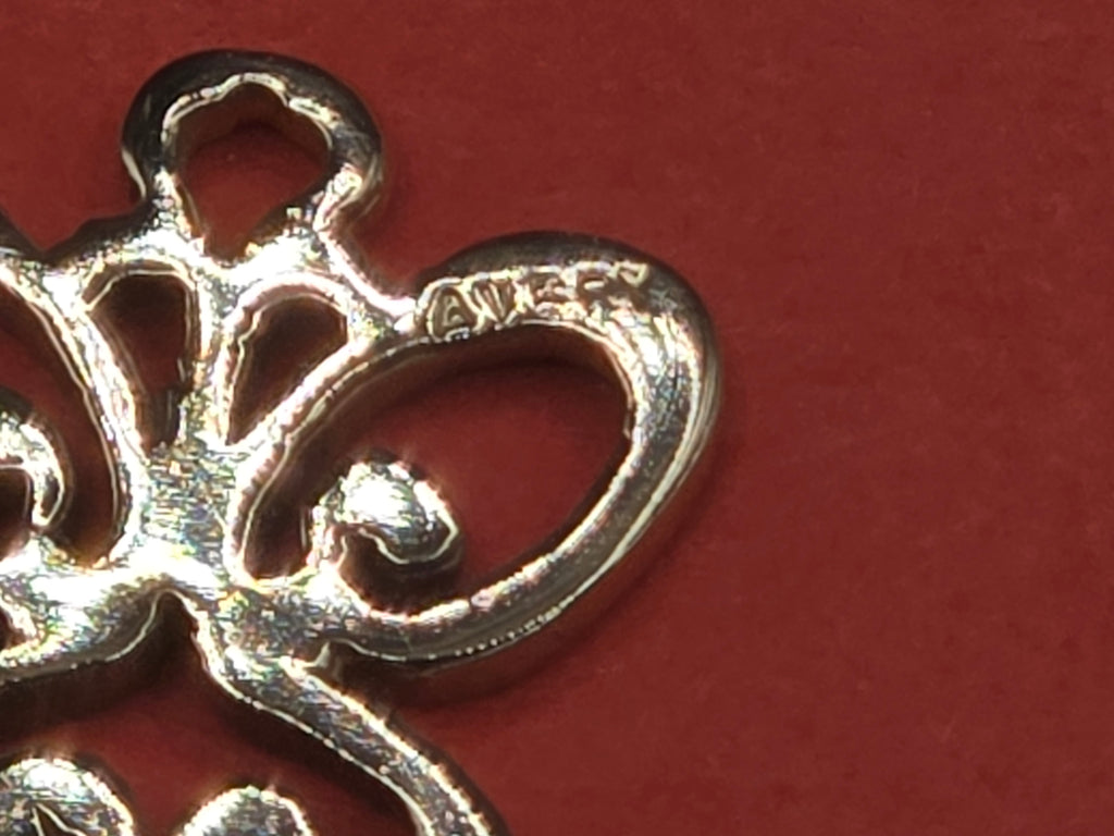 James Avery Solid 14K Yellow Gold Open Scroll Spring Butterfly Charm Pendant