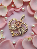 Black Hills Gold Solid 10K Tri-Color Floral Rose Flower Necklace Pendant