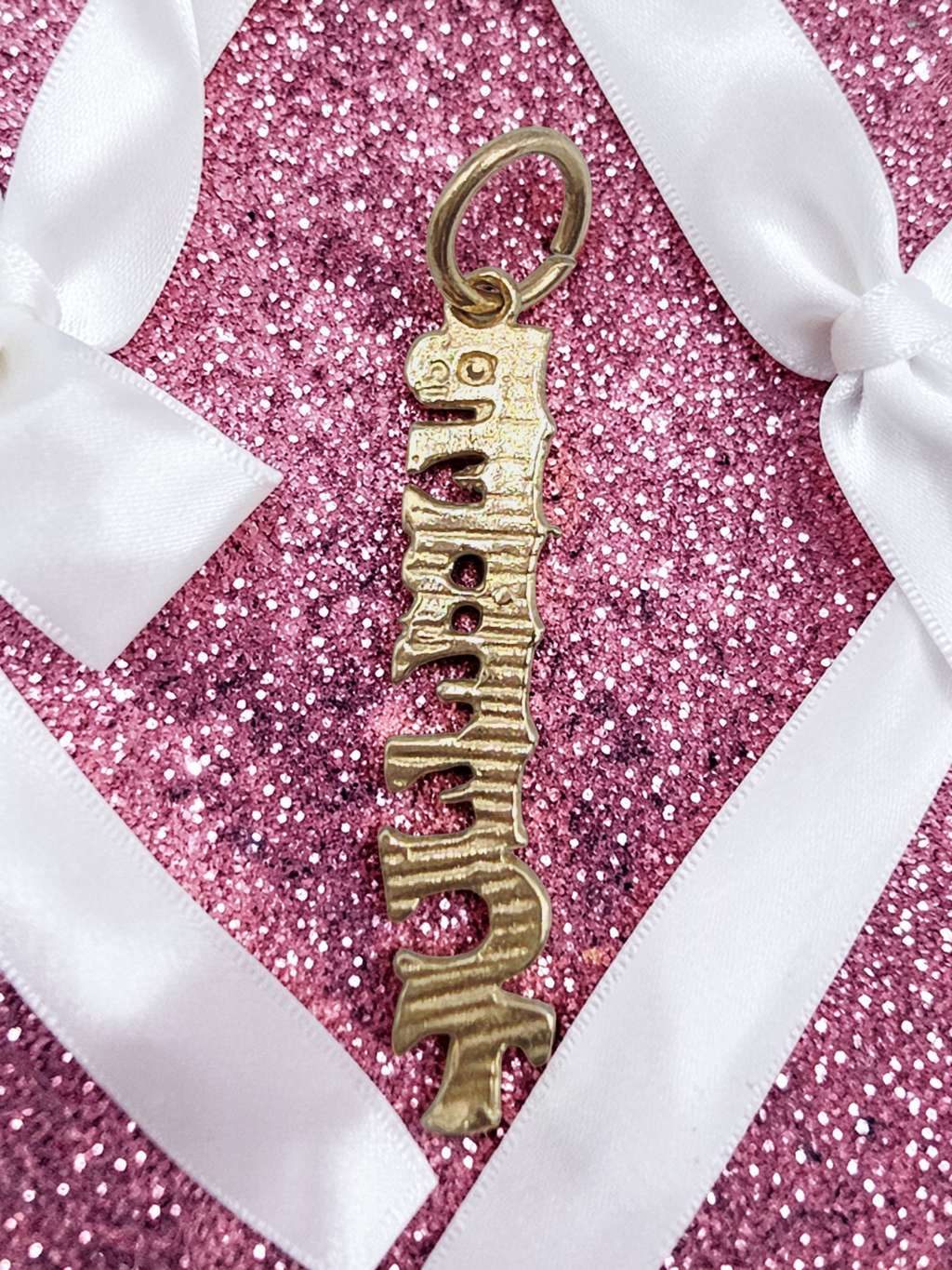 Solid 14K Yellow Gold PERFECT Charm Pendant - 3/4 Inch