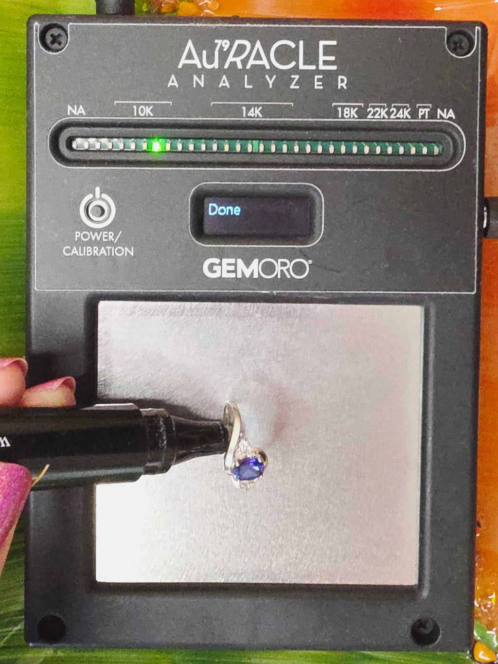 RJW Solid 10K White Gold Ring with Blue Sapphire & White Topaz - Size 6.5