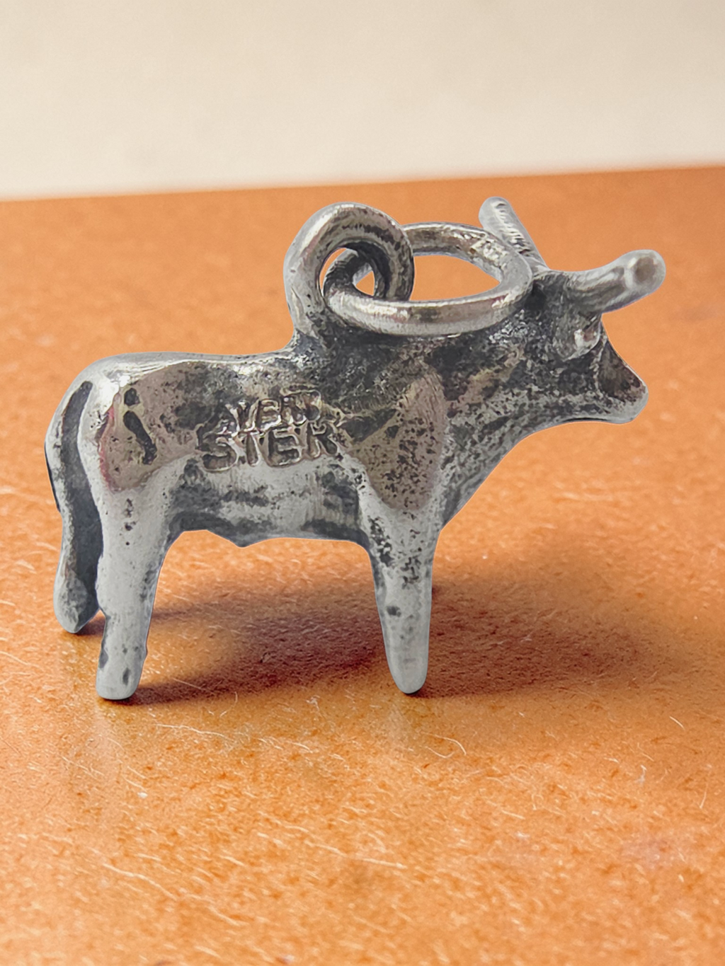RETIRED James Avery 3D Texas Longhorn Bull Cow Sterling Silver Charm Pendant HTF