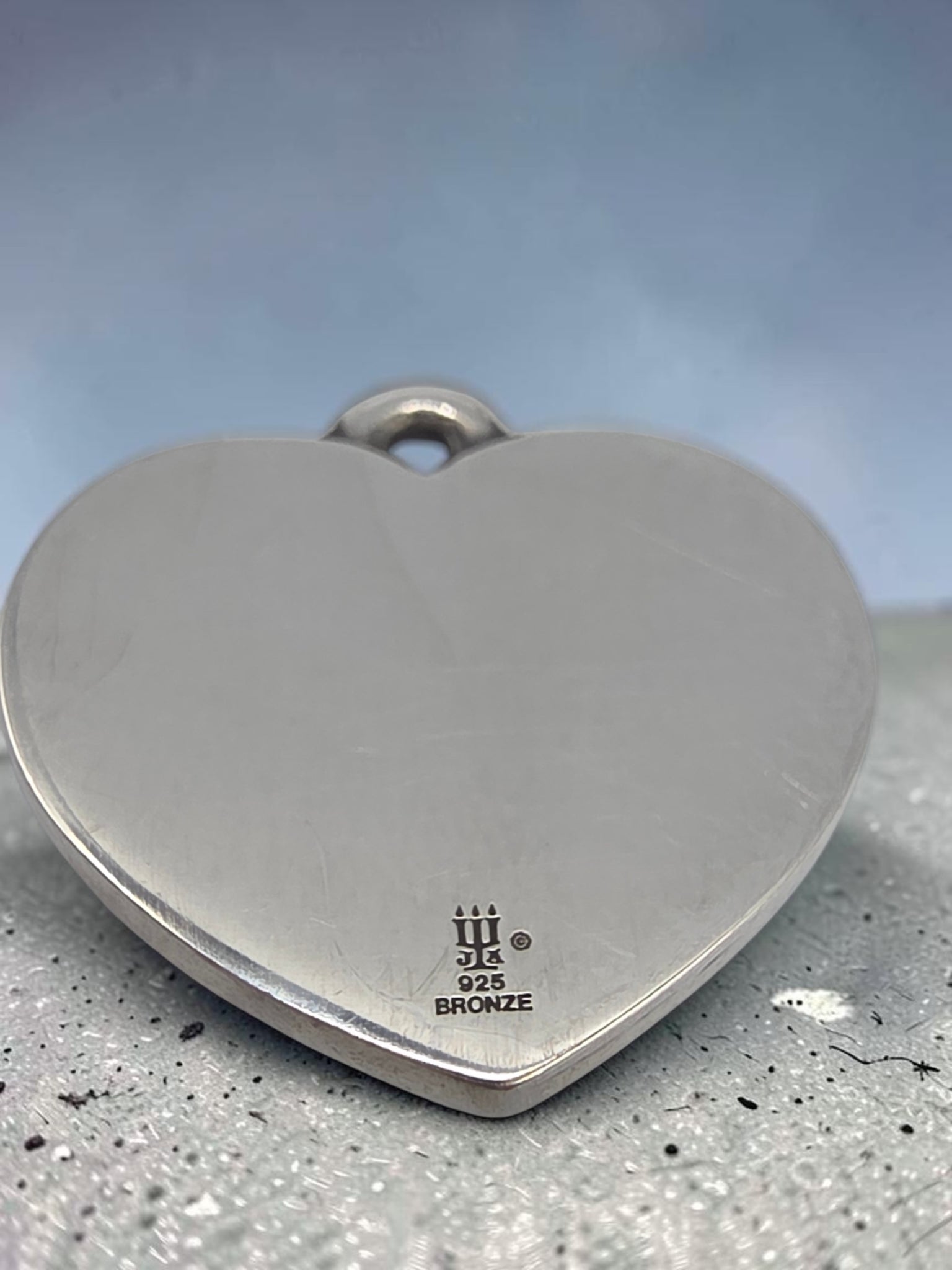 RETIRED James Avery Sterling Silver Heart Spinner Charm Pendant